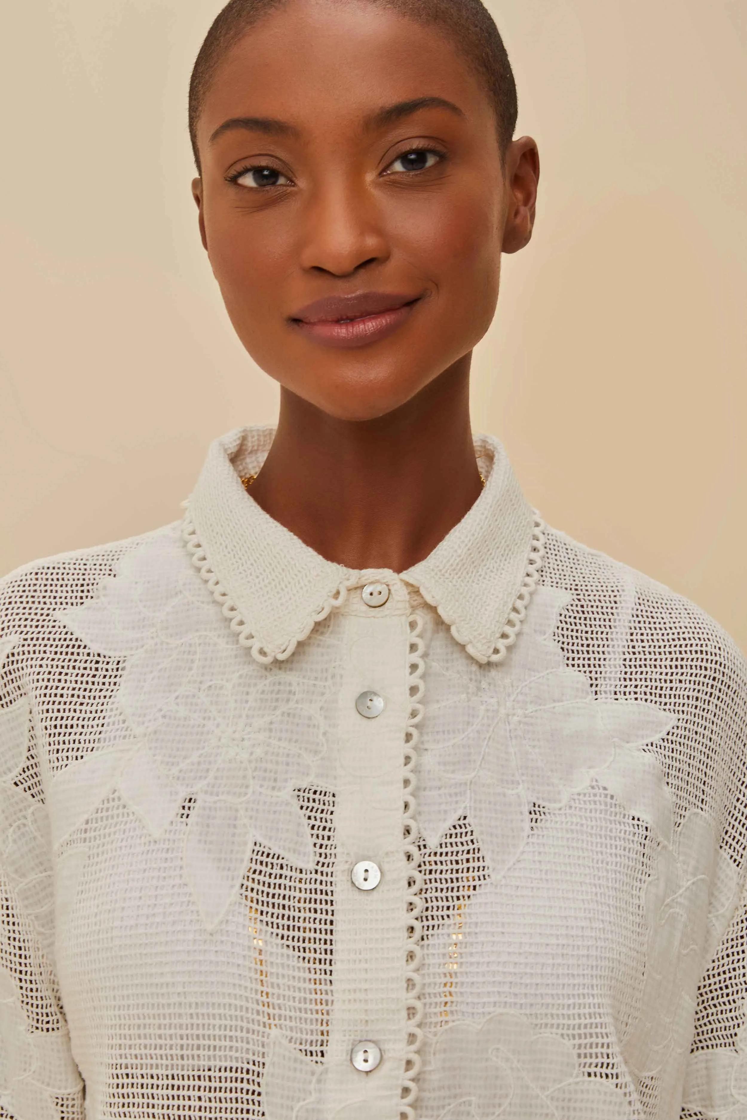 White Flower Shirt sold by FARM Rio product image thumbnail 3