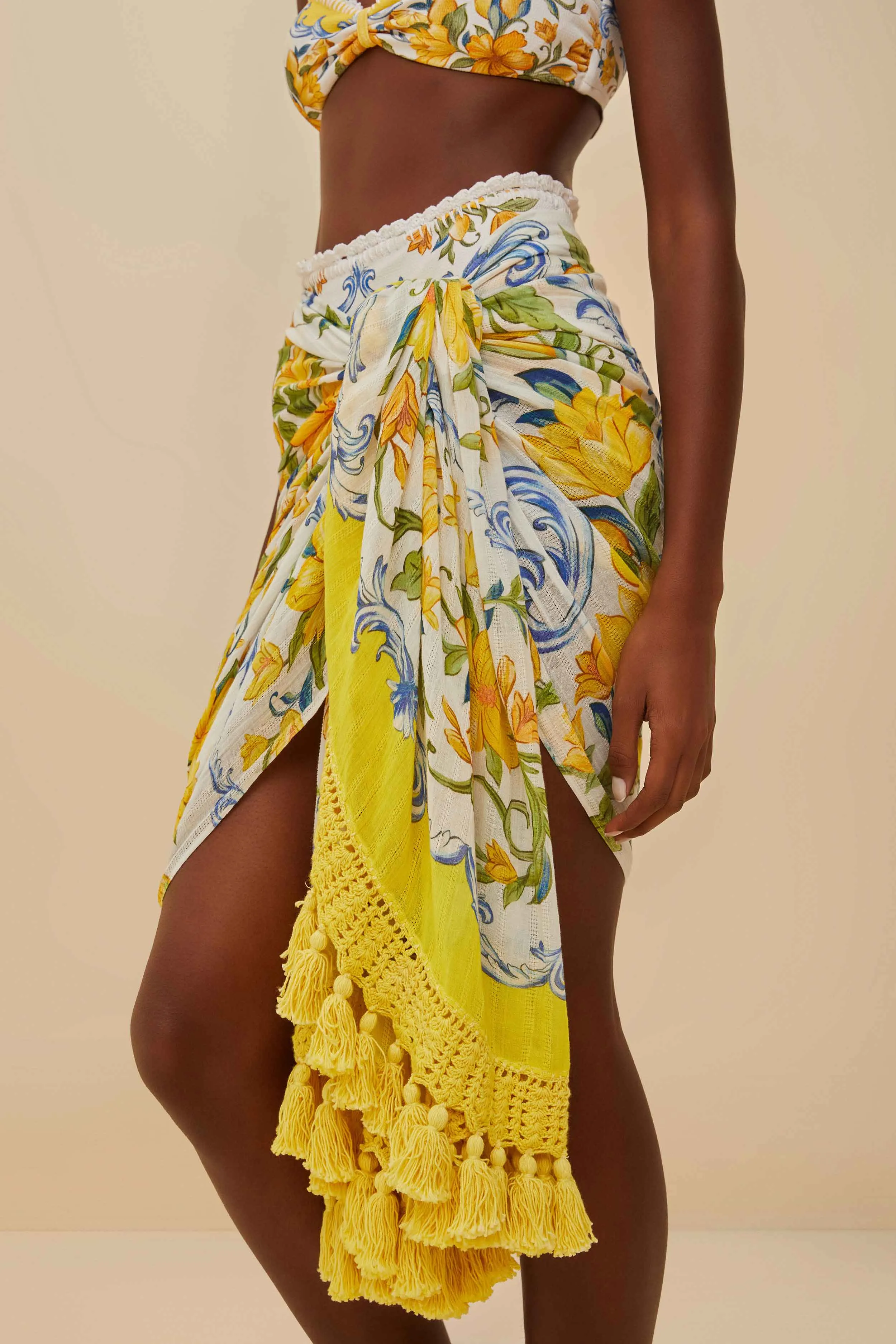 Off-White Sicily Sarong sold by FARM Rio product image thumbnail 2