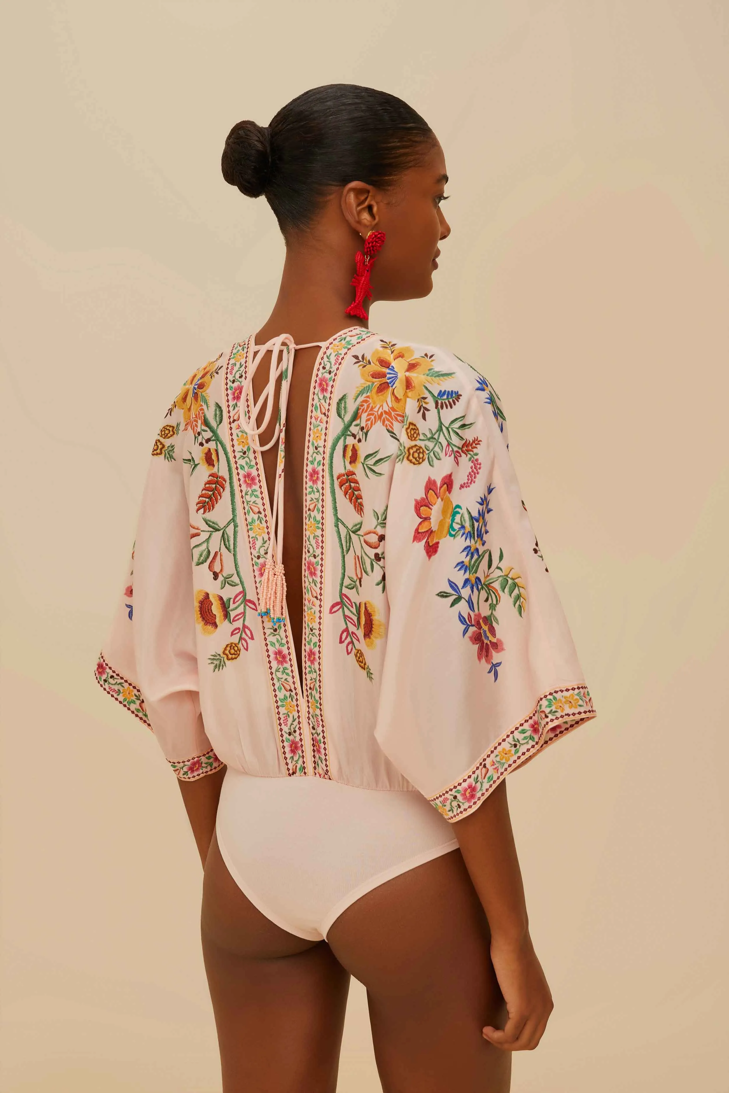 Pink Delicate Forest Bodysuit sold by FARM Rio product image thumbnail 3