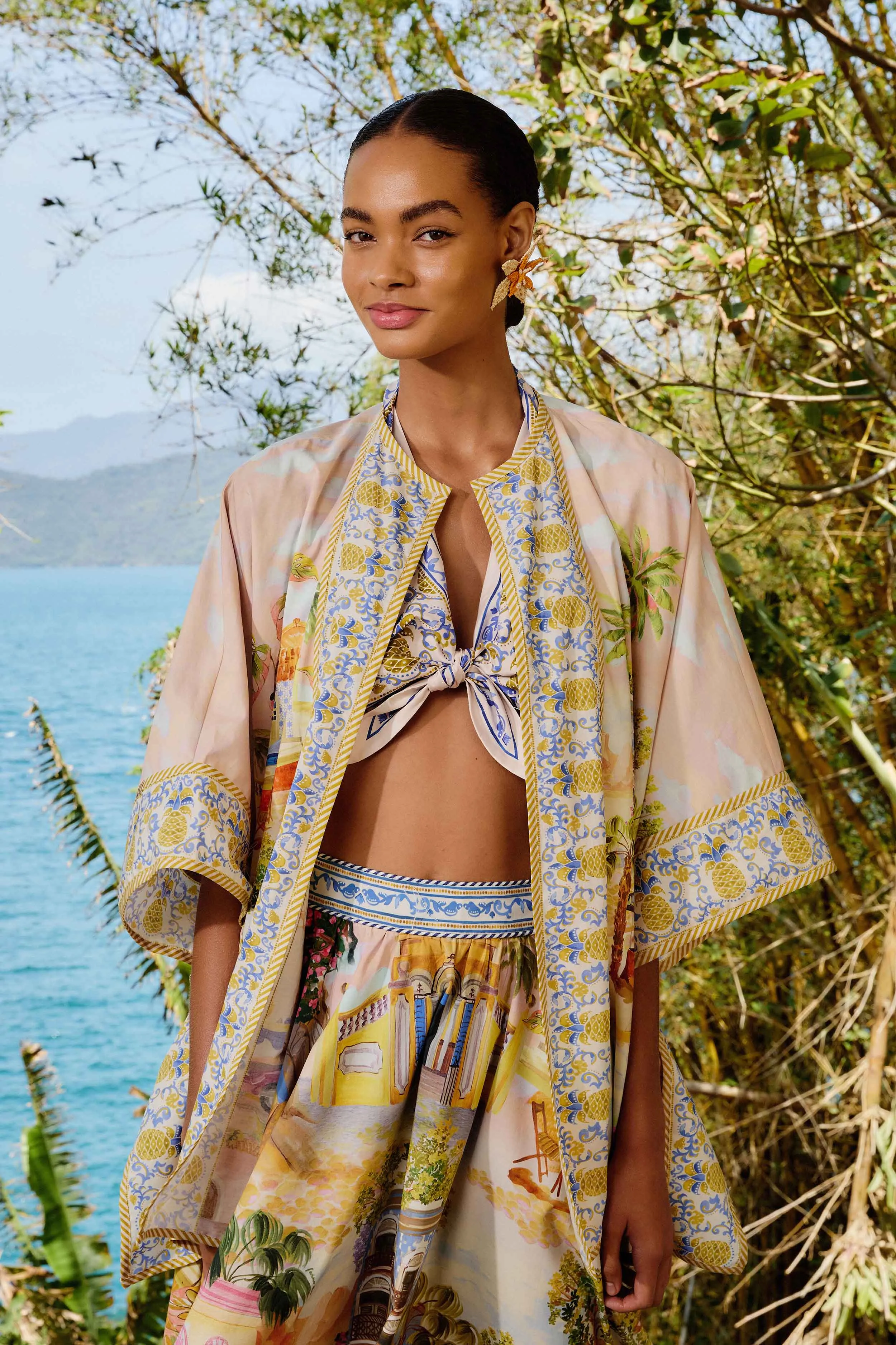 Multicolor Aracati Organic Cotton Kimono sold by FARM Rio