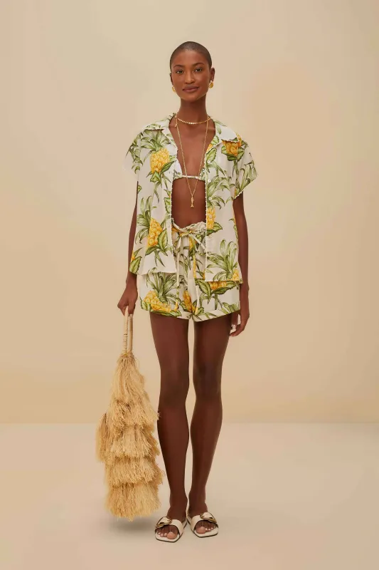 Off-White Delicate Pineapple Short sold by FARM Rio