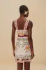 Pink Delicate Forest Euroflax™ Premium Linen Mini Dress sold by FARM Rio