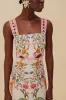 Pink Delicate Forest Euroflax™ Premium Linen Mini Dress sold by FARM Rio