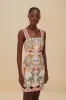 Pink Delicate Forest Euroflax™ Premium Linen Mini Dress sold by FARM Rio