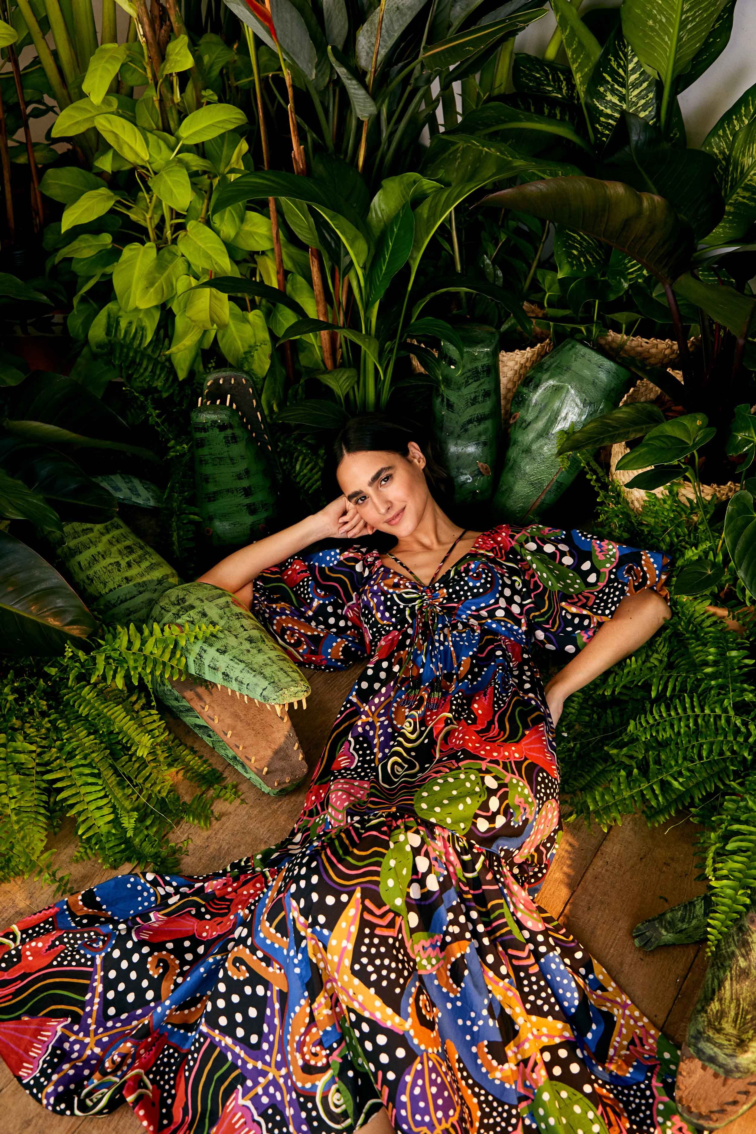 UNDER THE SEA MIDI DRESS sold by FARM Rio product image thumbnail 3