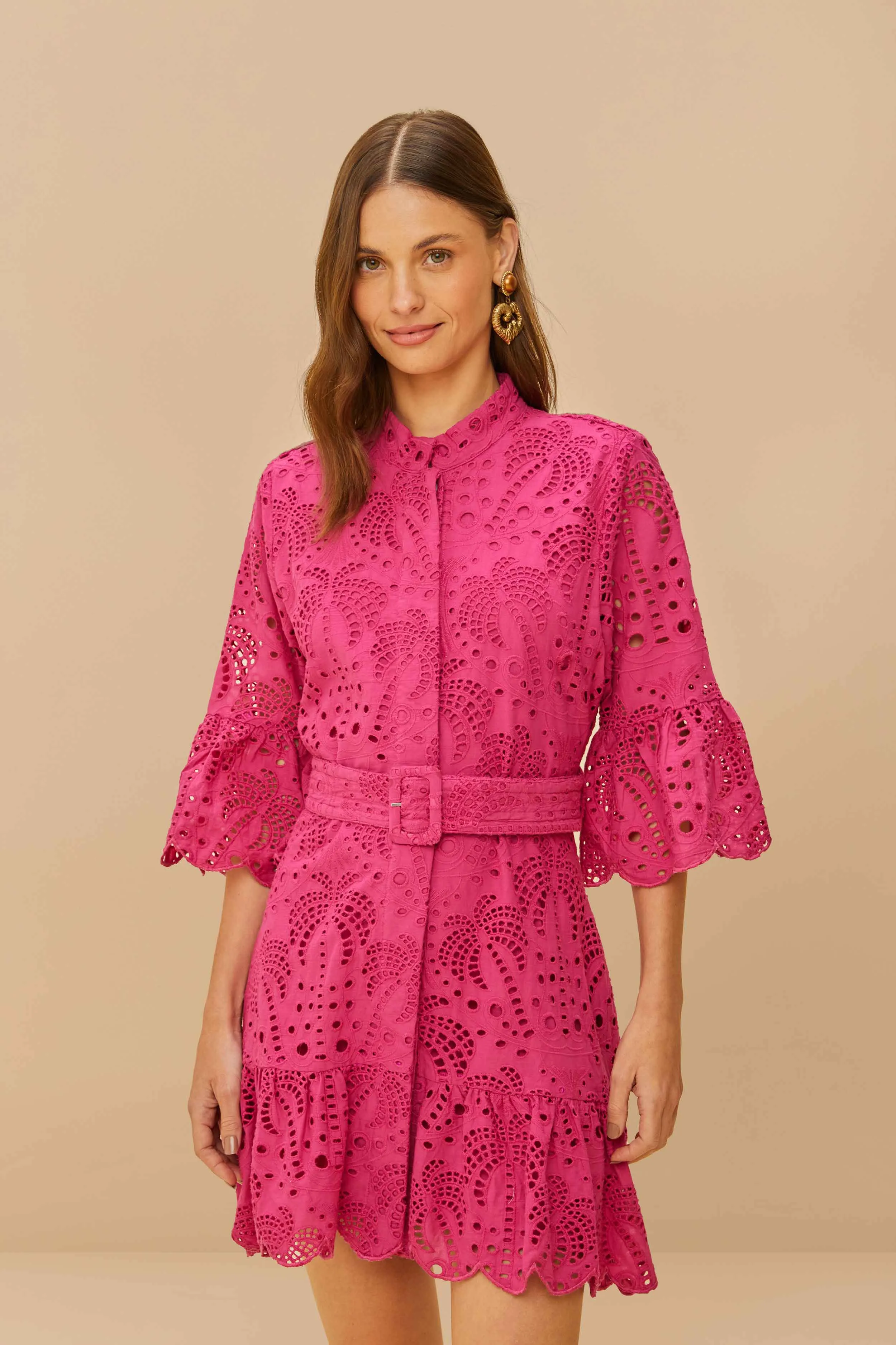 Pink Palm Tree Mini Dress sold by FARM Rio