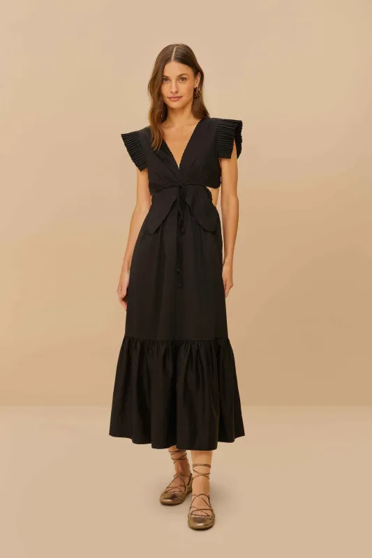 Black Butterfly Midi Dress sold by FARM Rio
