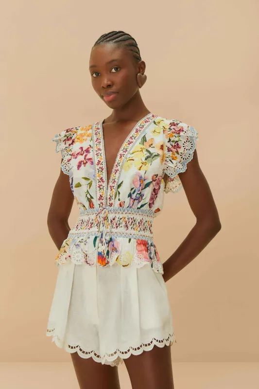 Off-White Richelieu Euroflax™ Premium Linen Shorts sold by FARM Rio