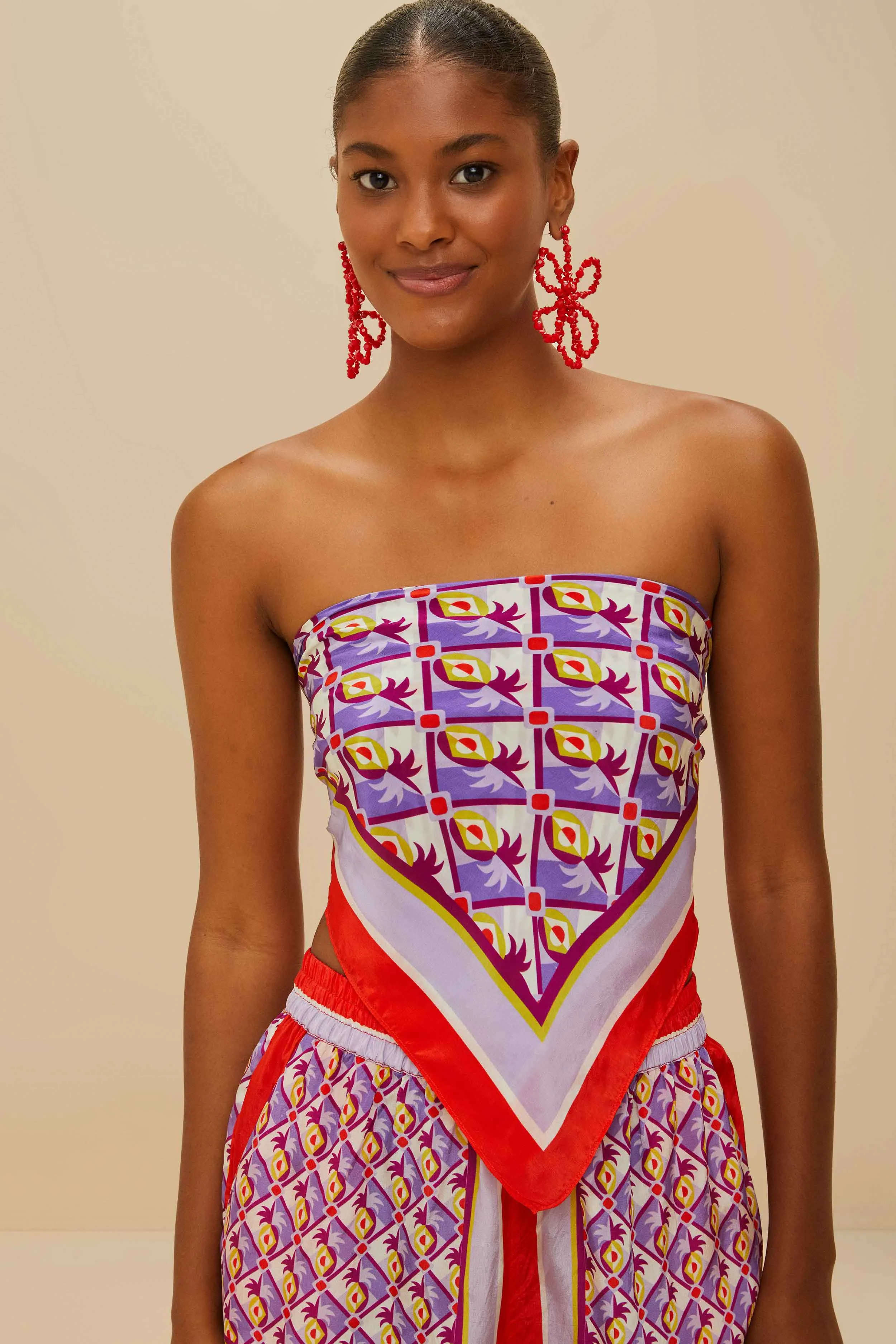 Multicolor Graphic Pineapple Scarf sold by FARM Rio product image thumbnail 2