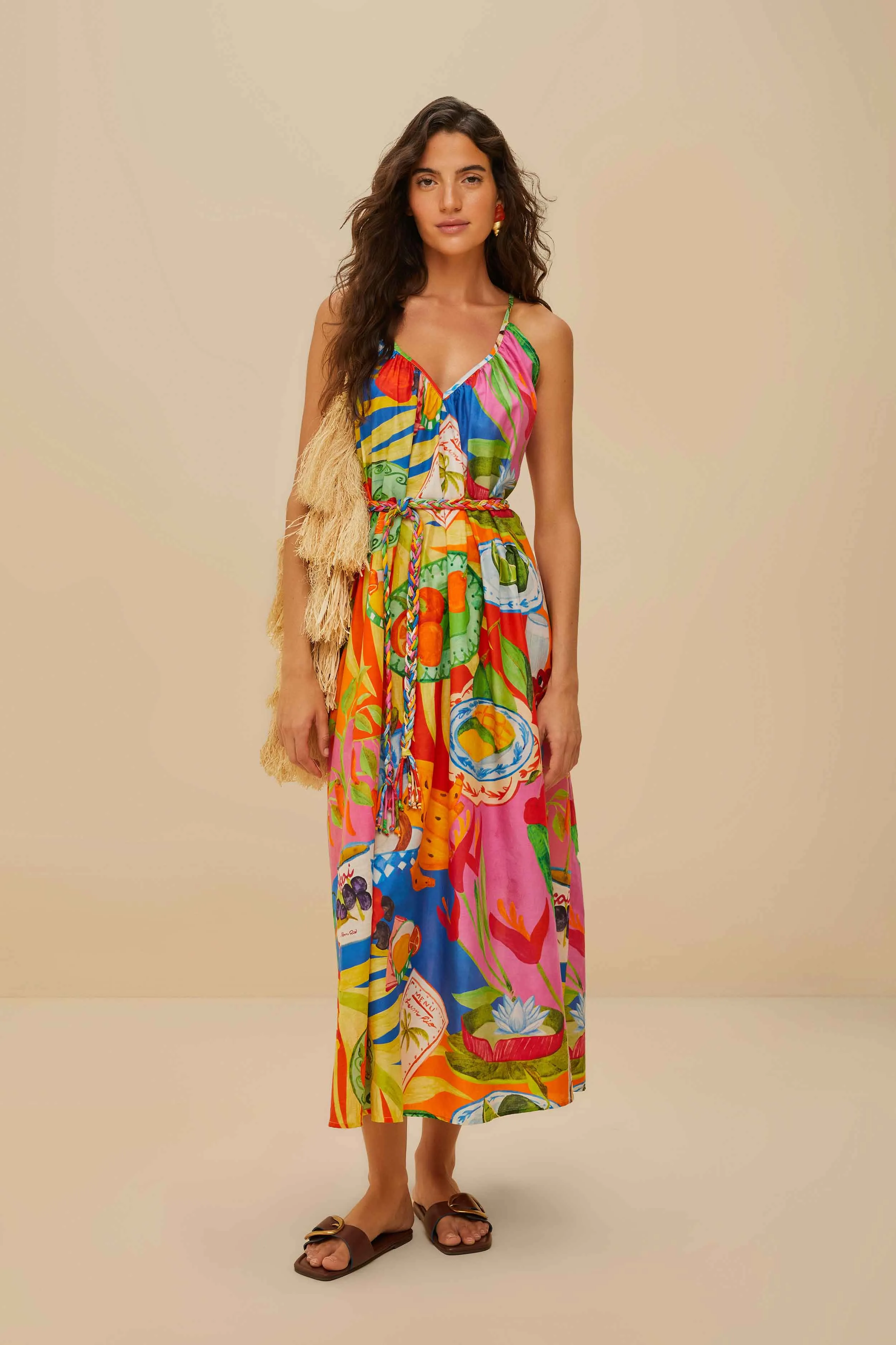 Multicolor Summer Picnic Midi Dress sold by FARM Rio