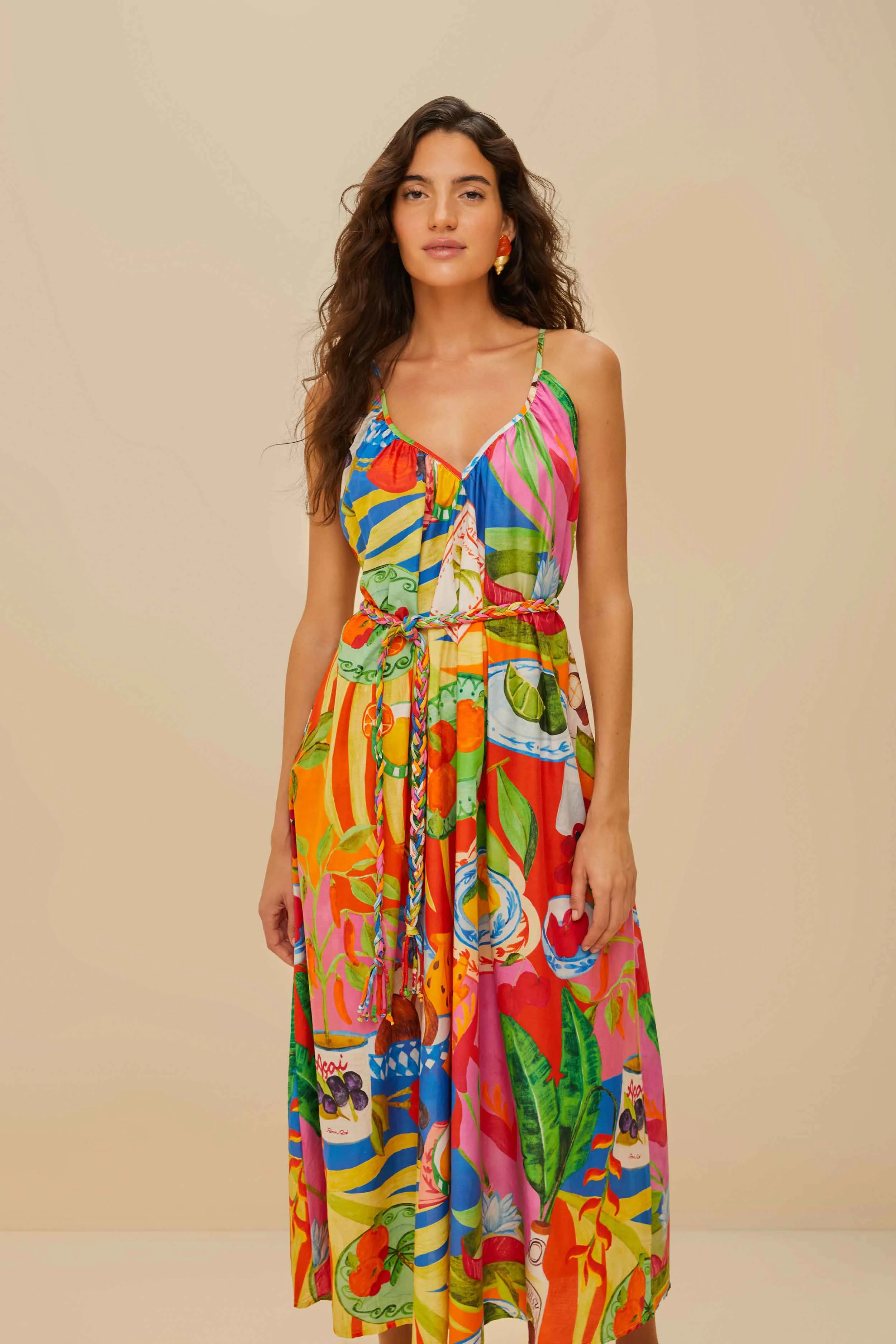 Multicolor Summer Picnic Midi Dress sold by FARM Rio product image thumbnail 2
