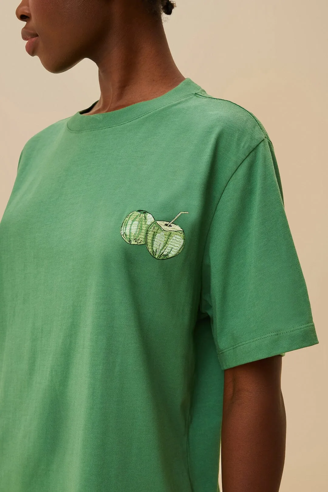 Green Tropical Coconut Organic Cotton Relaxed T-Shirt sold by FARM Rio product image thumbnail 2
