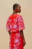 Red Porcelain Garden Euroflax™ Premium Linen Blouse sold by FARM Rio