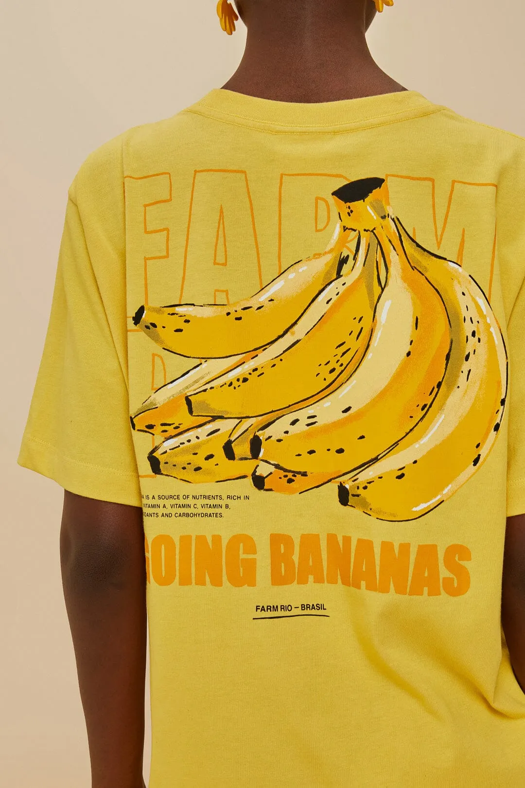 Pink Tropical Bananas Organic Cotton Relaxed T-Shirt sold by FARM Rio product image thumbnail 4
