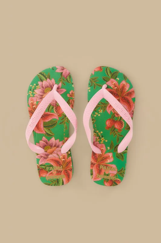 Green Summer Fruit Havaianas sold by FARM Rio