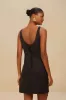 Black Sleeveless Euroflax™ Premium Linen Mini Dress sold by FARM Rio