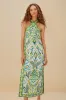 Off-White Tropical Tapestry Euroflax™ Premium Linen Maxi Dress sold by FARM Rio