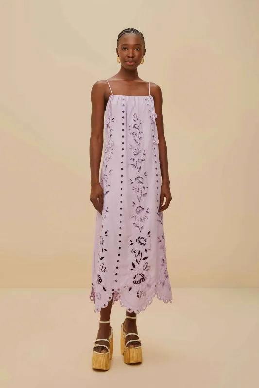 Lilac Richelieu LENZING™ ECOVERO™ Euroflax™ Maxi Dress sold by FARM Rio