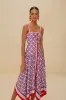 Multicolor Graphic Pineapple Scarf Organic Cotton Midi Dress sold by FARM Rio