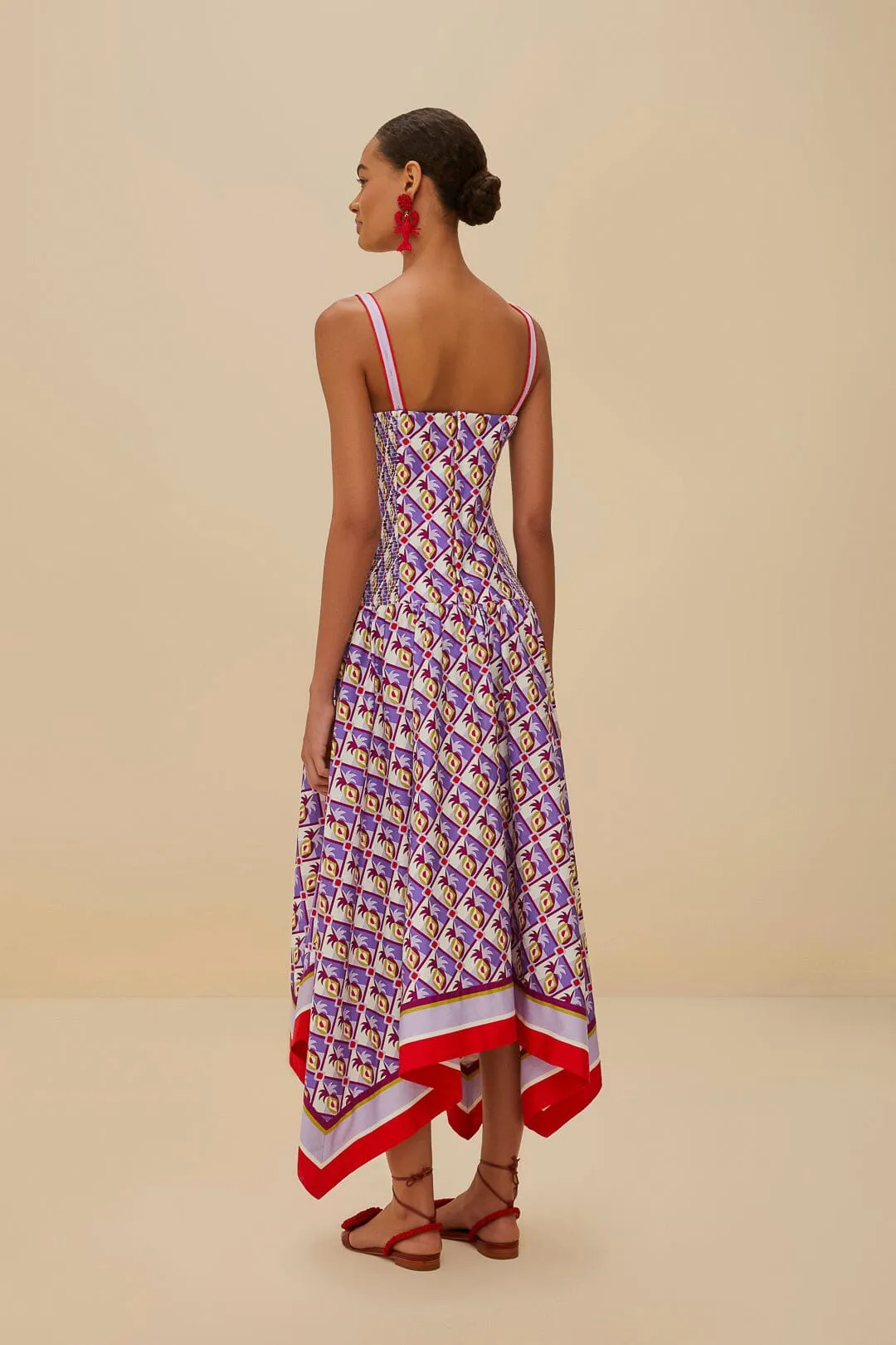 Multicolor Graphic Pineapple Scarf Organic Cotton Midi Dress sold by FARM Rio product image thumbnail 5