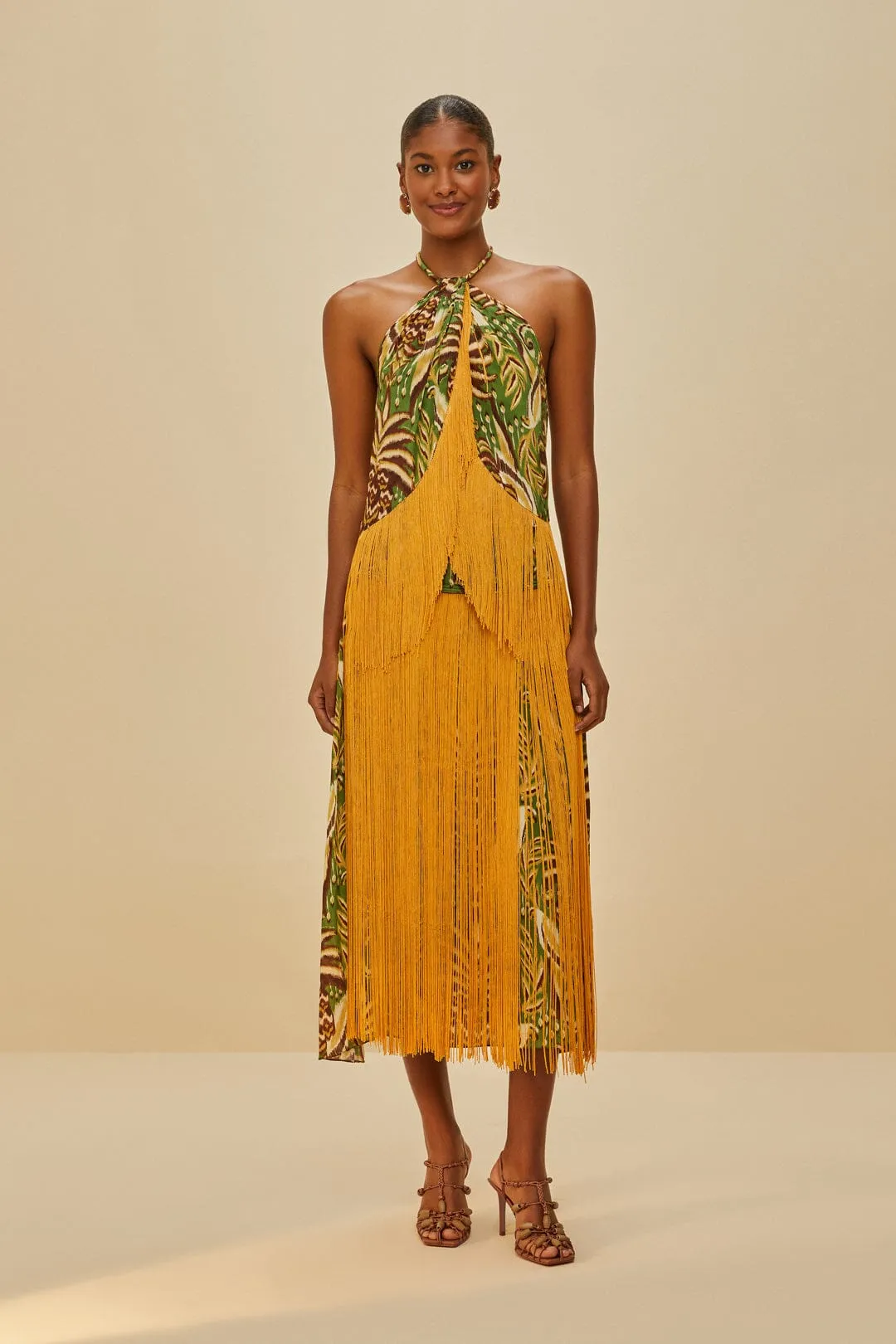 Tan High Heel Beads Sandal sold by FARM Rio product image thumbnail 2