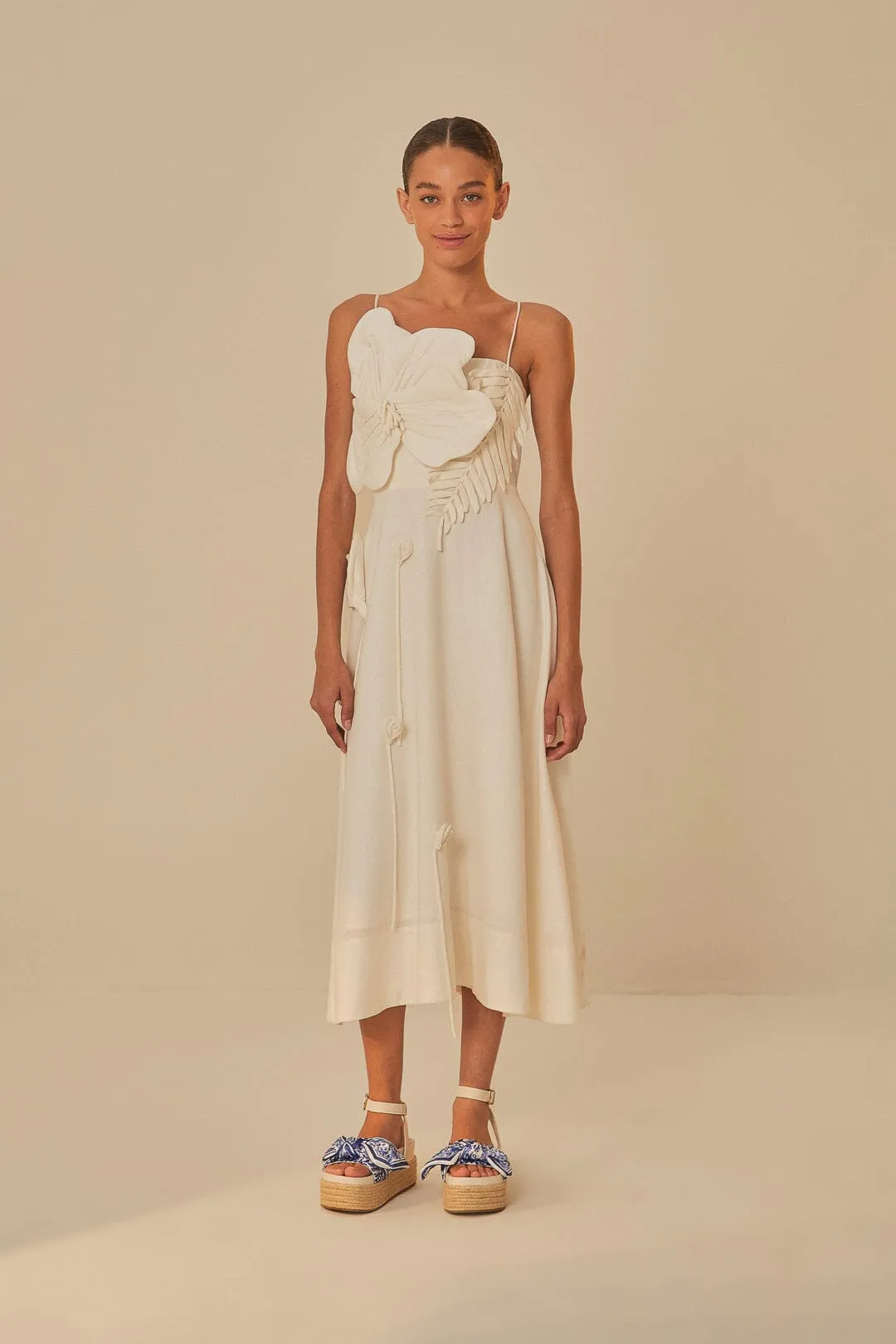 Ivory Scarf Espadrille Flatform Sandal sold by FARM Rio product image thumbnail 2