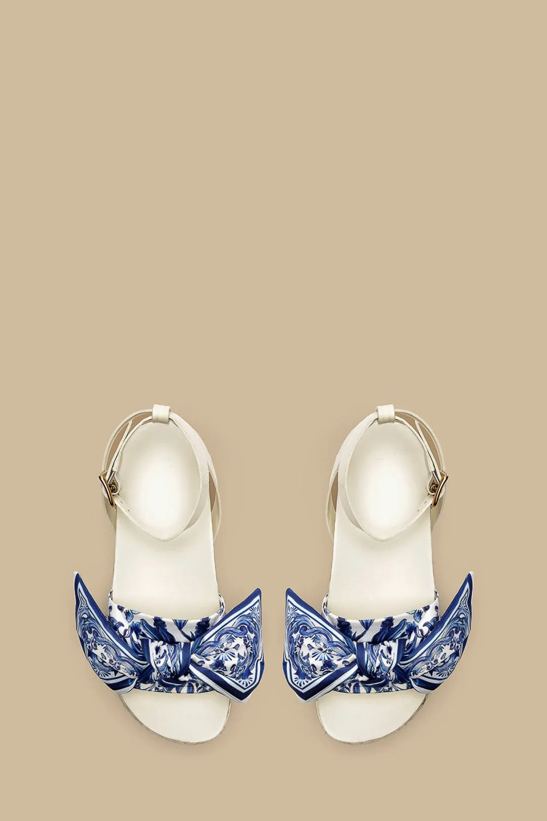 Ivory Scarf Espadrille Flatform Sandal sold by FARM Rio product image thumbnail 5