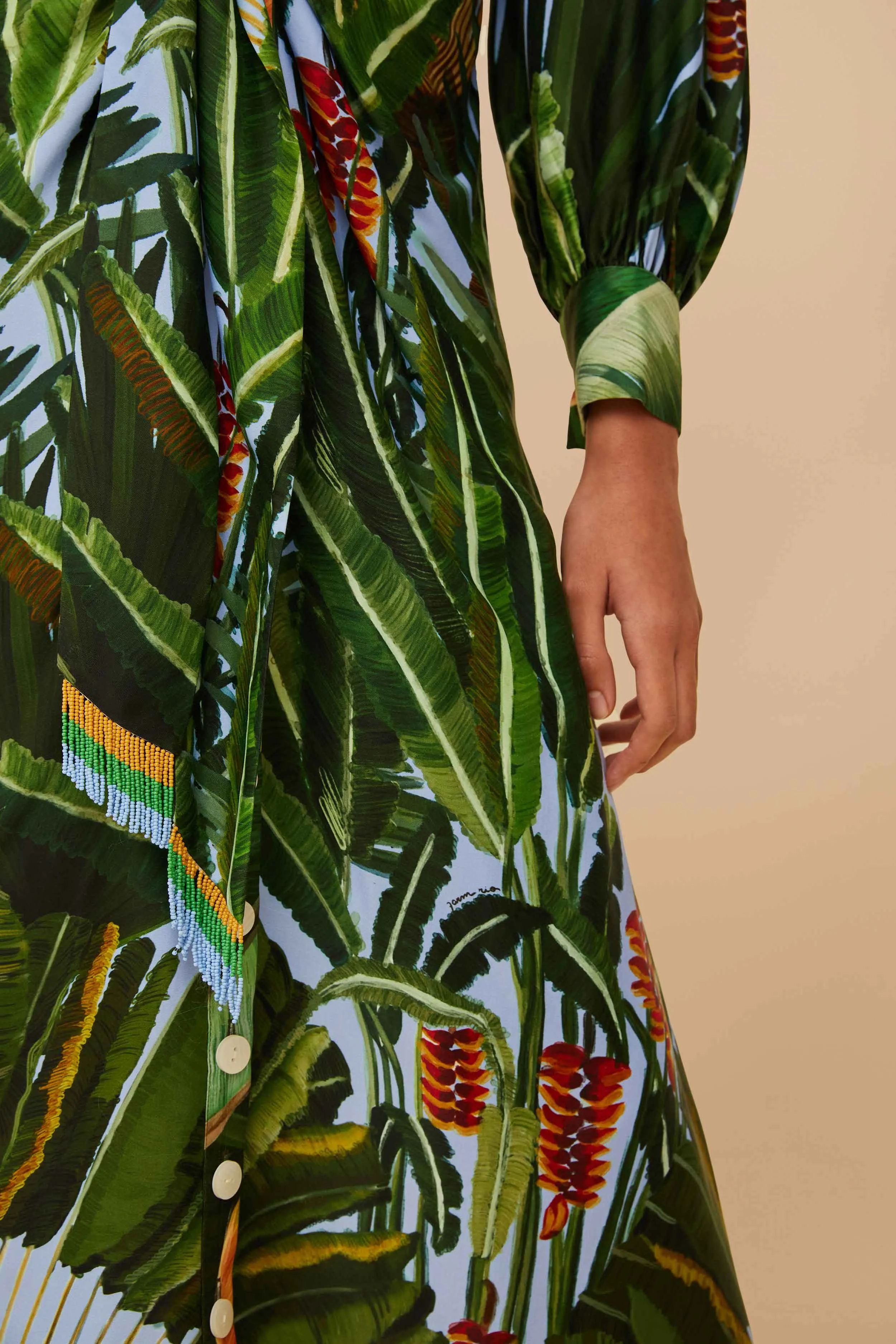 Blue Amazonia Forest LENZING™ ECOVERO™ Viscose Midi Dress sold by FARM Rio product image thumbnail 5