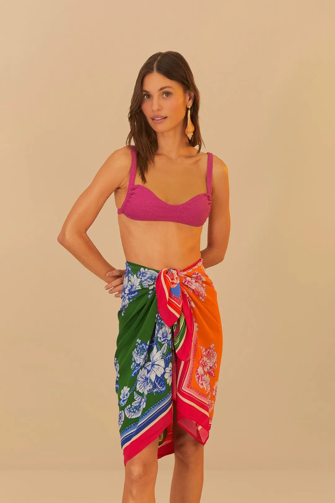 Mixed Scarves Floral Elegance Sarong sold by FARM Rio product image thumbnail 3