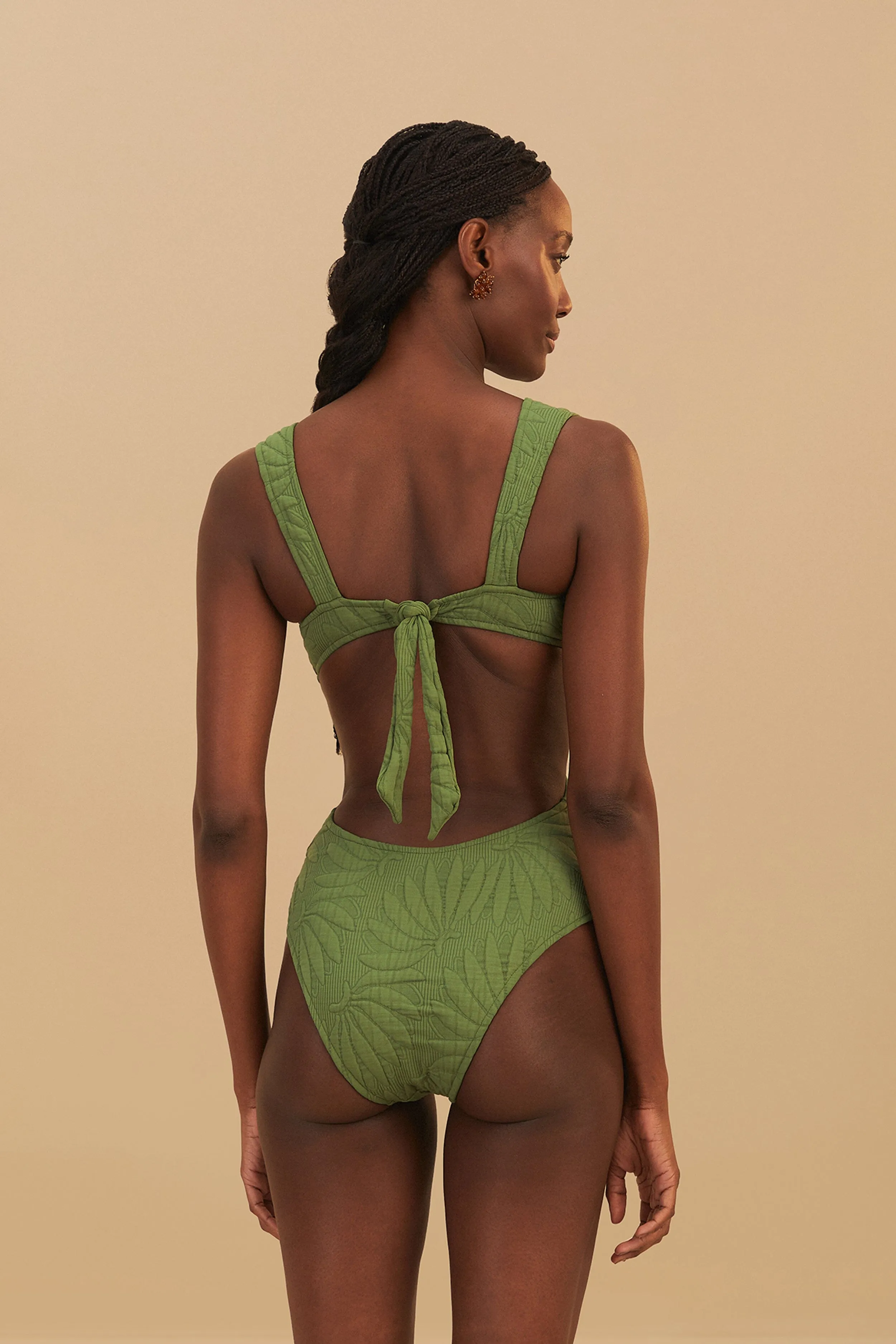 Green Copabanana Matelasse One Piece sold by FARM Rio product image thumbnail 3