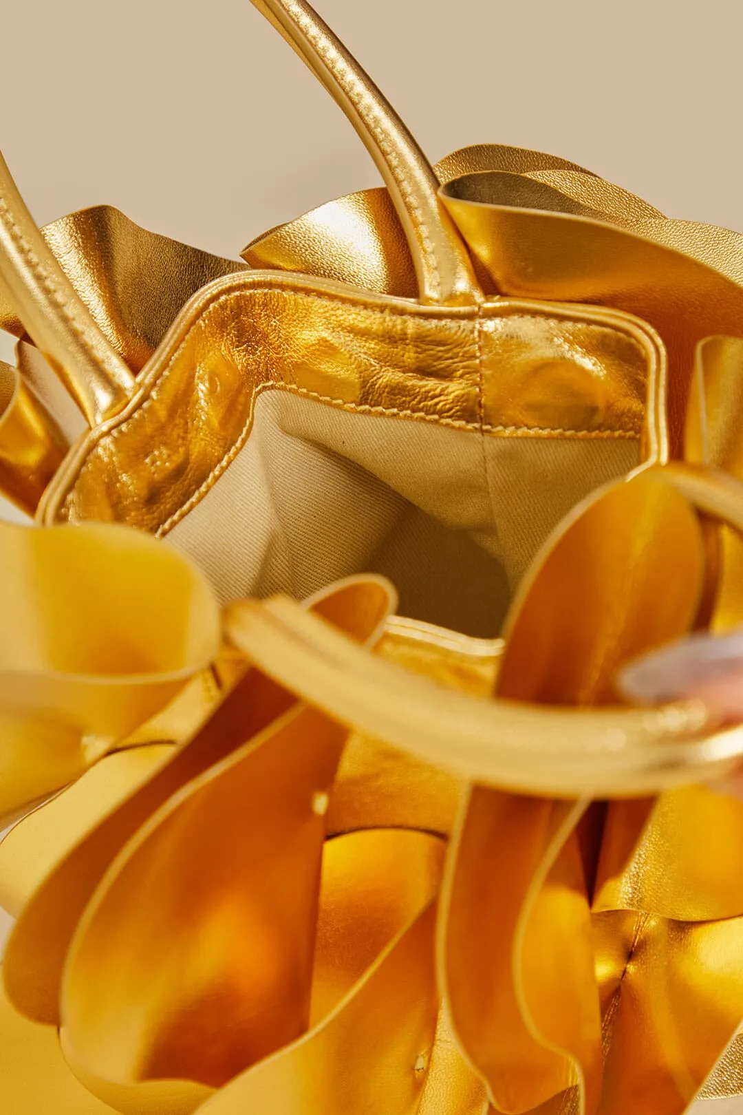 Gold Leather Flower Bag sold by FARM Rio product image thumbnail 5