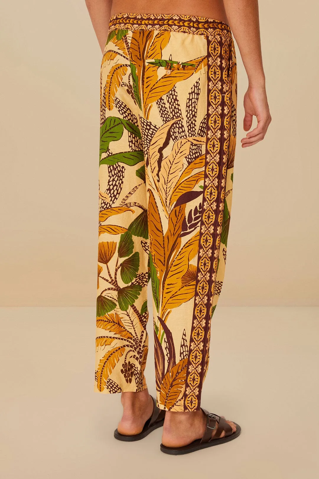 Sand Foliage Sketch LENZING™ ECOVERO™ Euroflax™ Pants sold by FARM Rio product image thumbnail 4