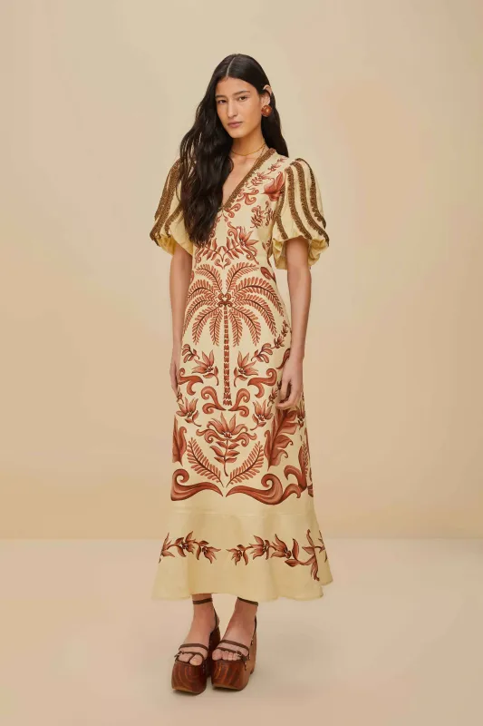 Off-White Milani Euroflax™ Premium Linen Maxi Dress sold by FARM Rio