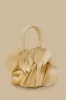 Ivory Leather Flower Bag sold by FARM Rio