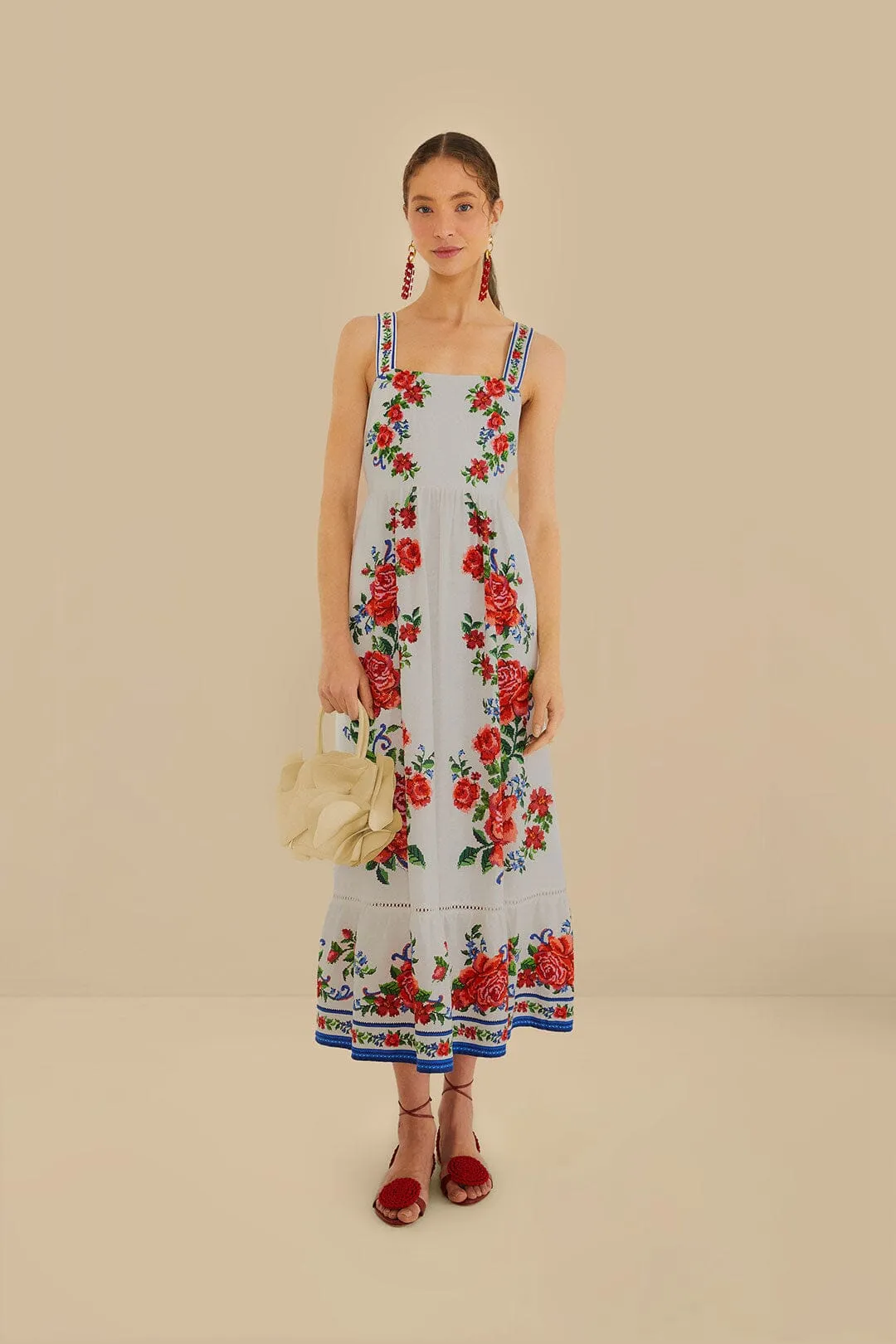 Ivory Leather Flower Bag sold by FARM Rio product image thumbnail 4