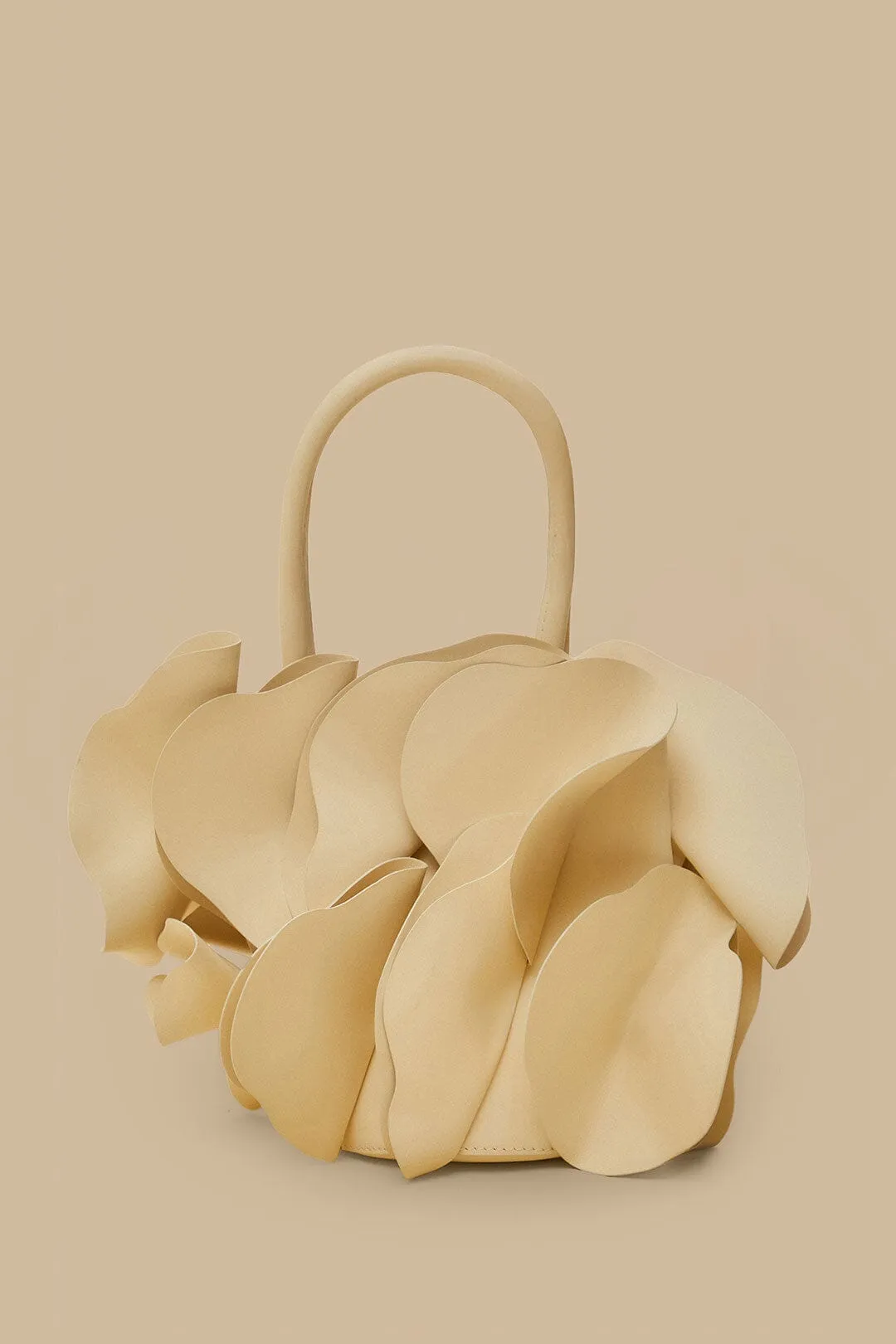 Ivory Leather Flower Bag sold by FARM Rio