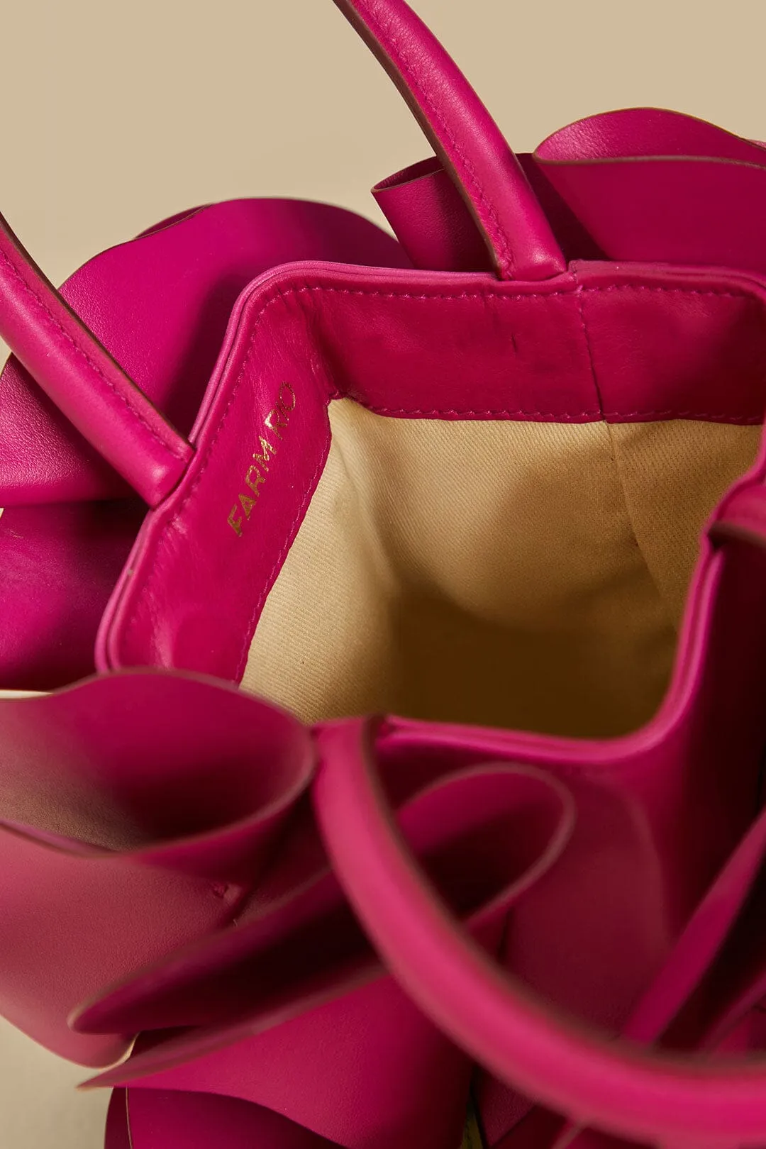 Fuchsia Leather Flower Bag sold by FARM Rio product image thumbnail 3