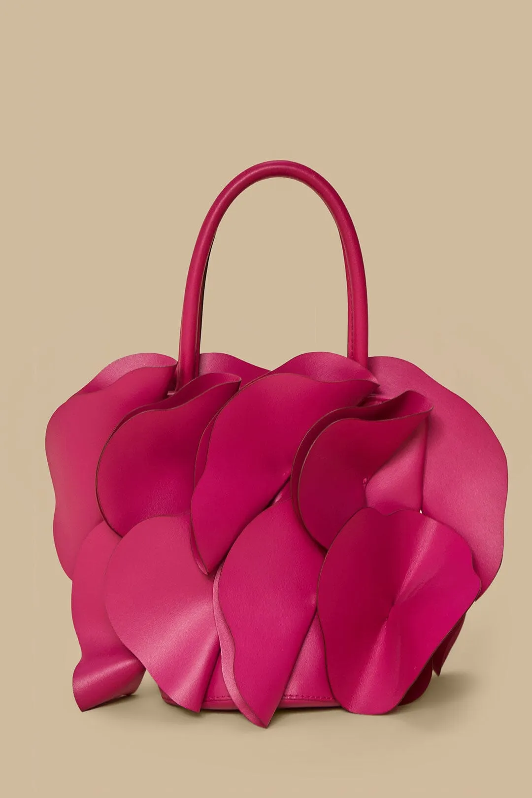 Fuchsia Leather Flower Bag sold by FARM Rio