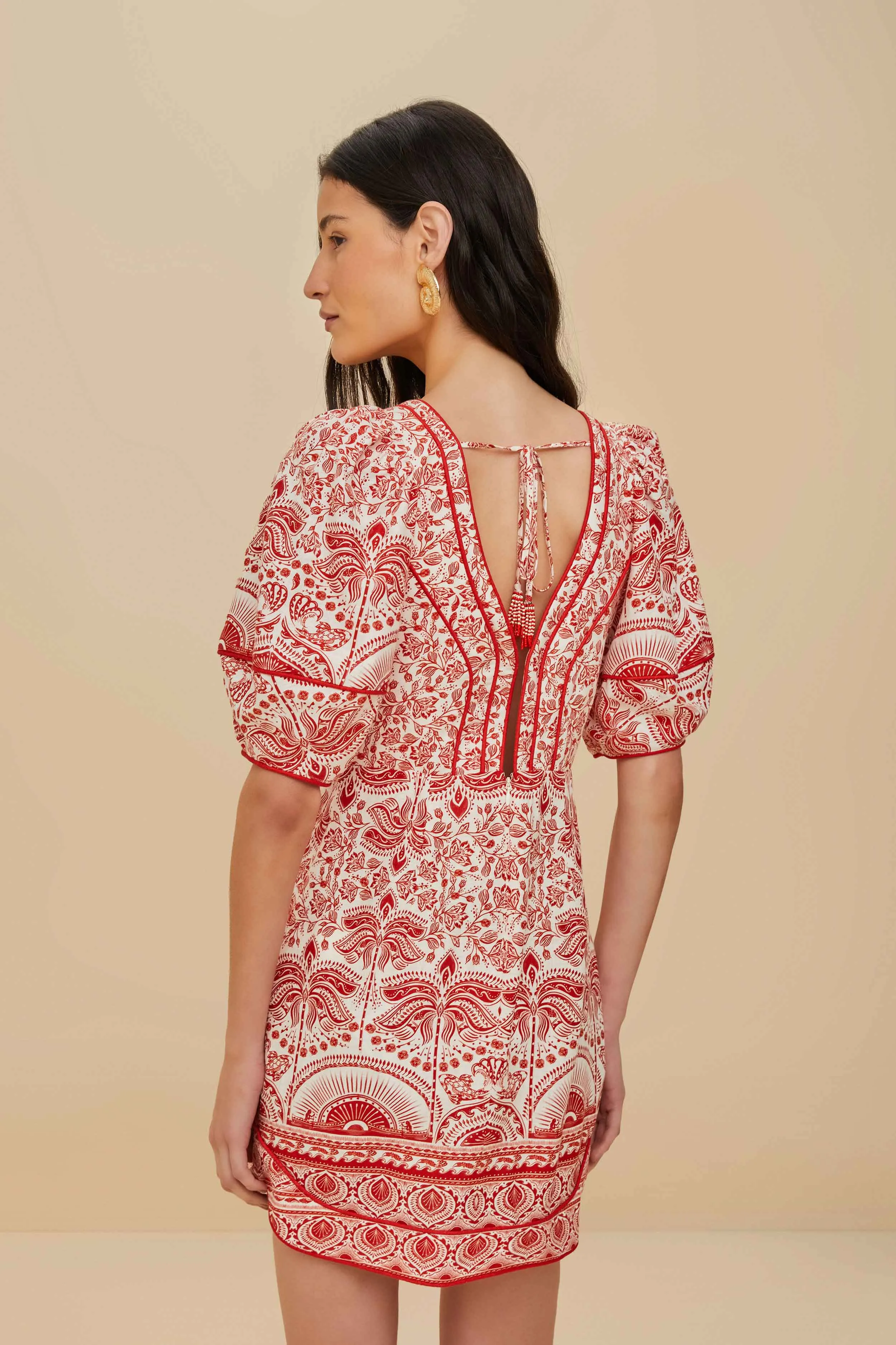 Red River Ride LENZING™ ECOVERO™ Euroflax™ Mini Dress sold by FARM Rio product image thumbnail 4