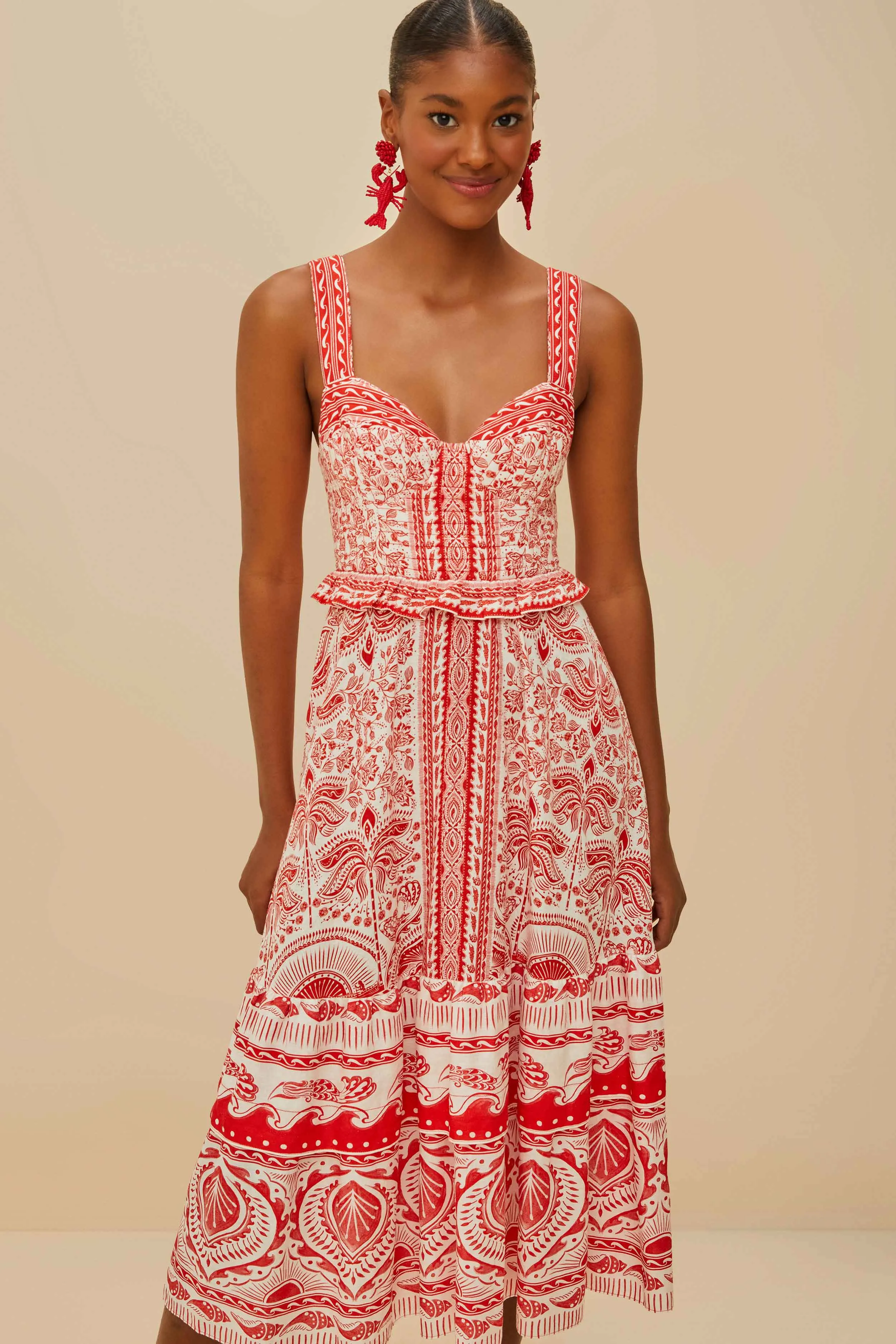 Red River Ride LENZING™ ECOVERO™ Euroflax™ Midi Dress sold by FARM Rio product image thumbnail 2