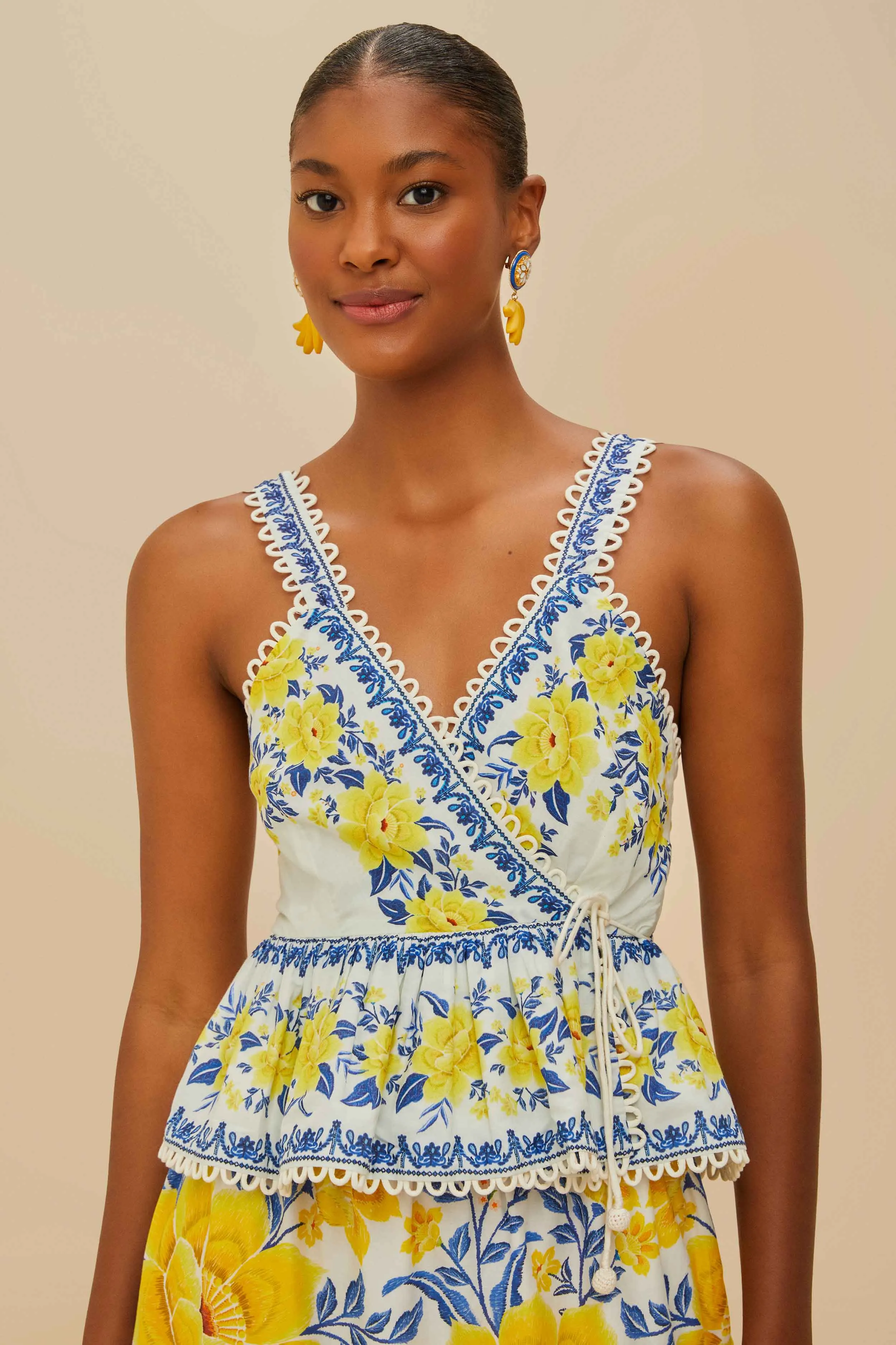 Off-White Zuli Sleeveless Blouse sold by FARM Rio