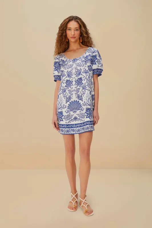 【RoseFrantz】Plump Flower Mini Dress ブライダルウエア Plus Size Floral Puff Sleeve Mini Dress – English Factory