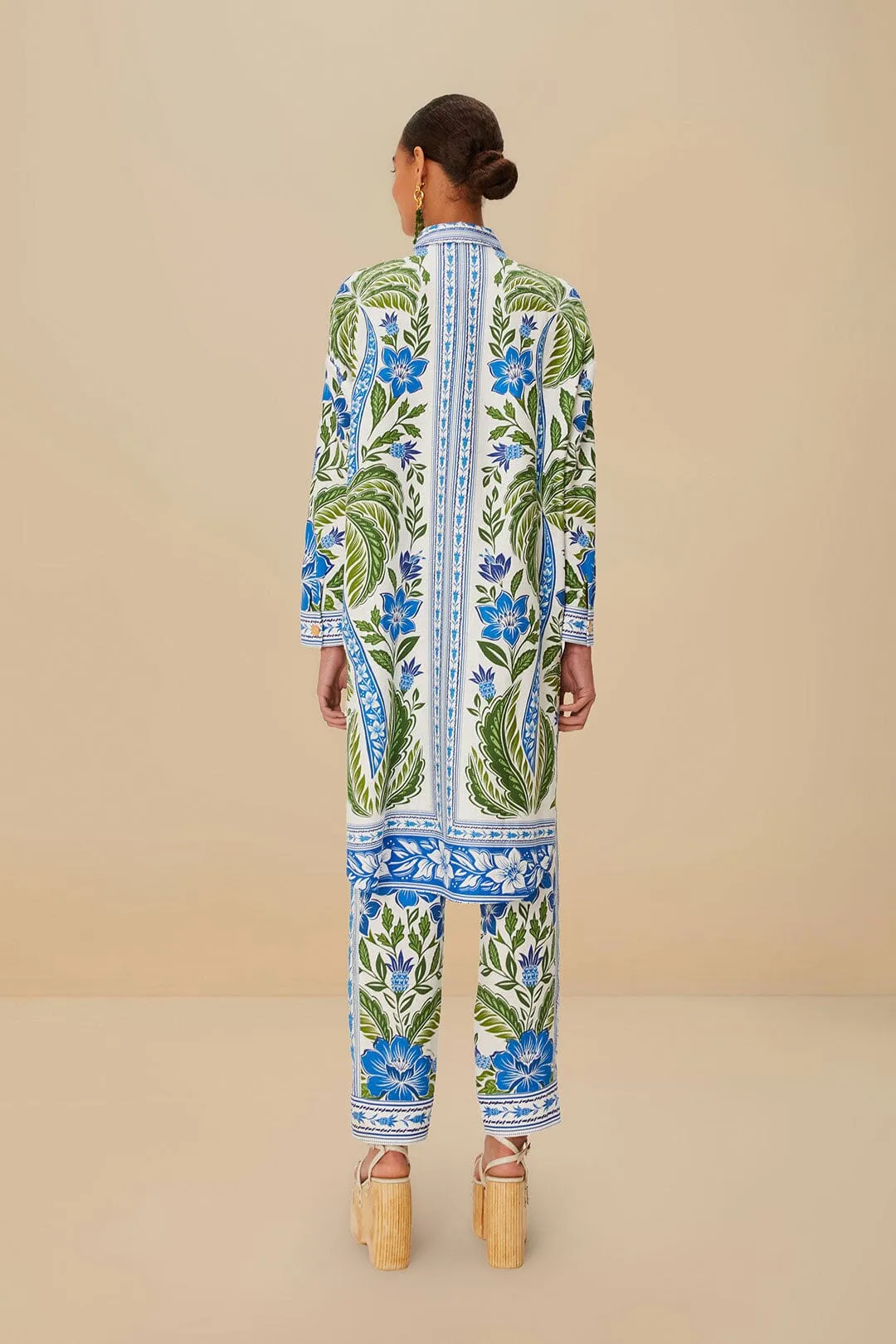 Off-White Tropicance LENZING™ ECOVERO™ Euroflax™ Chemise sold by FARM Rio product image thumbnail 4