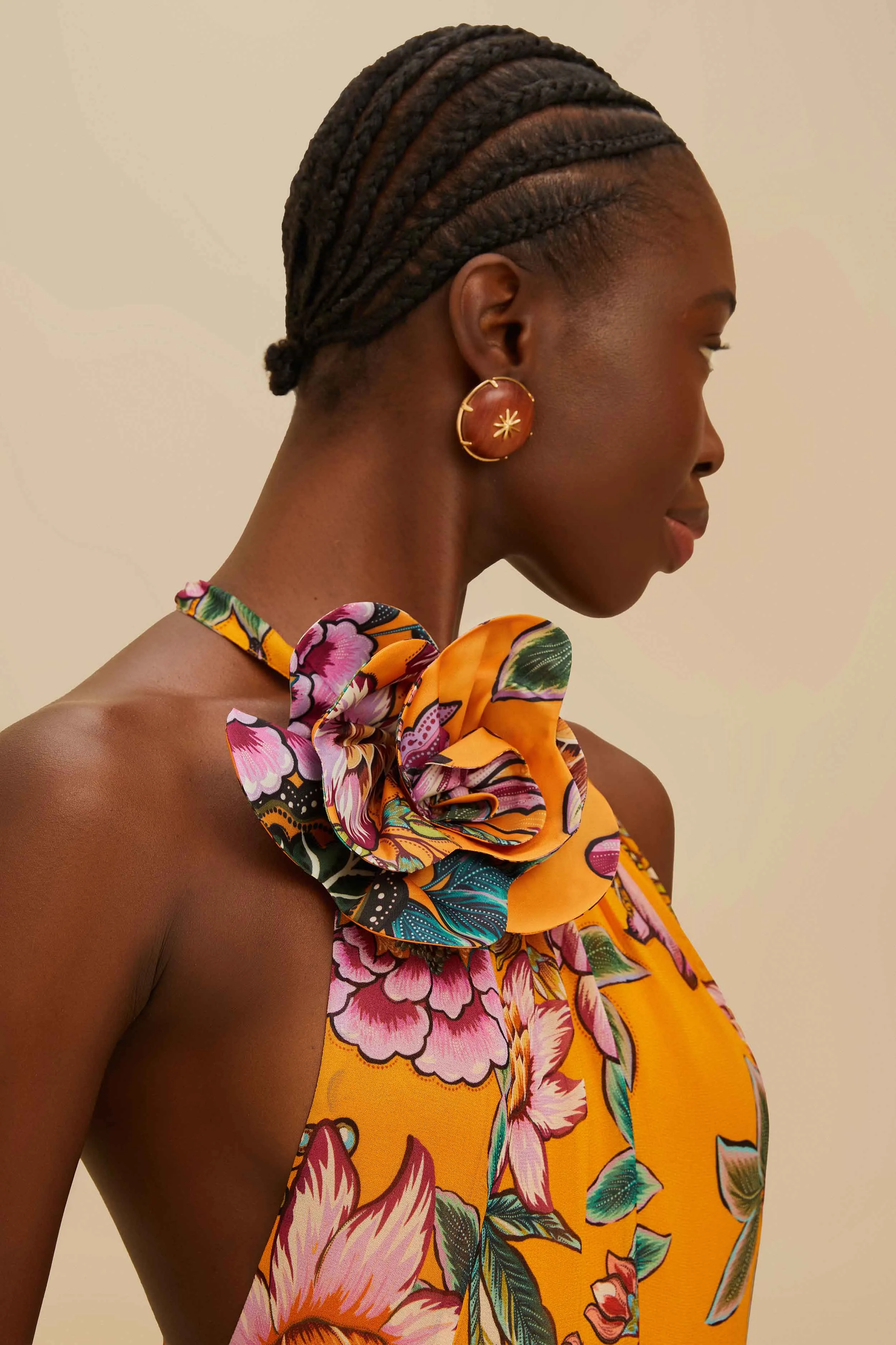 Orange Wonderful Bouquet Maxi Dress sold by FARM Rio product image thumbnail 2