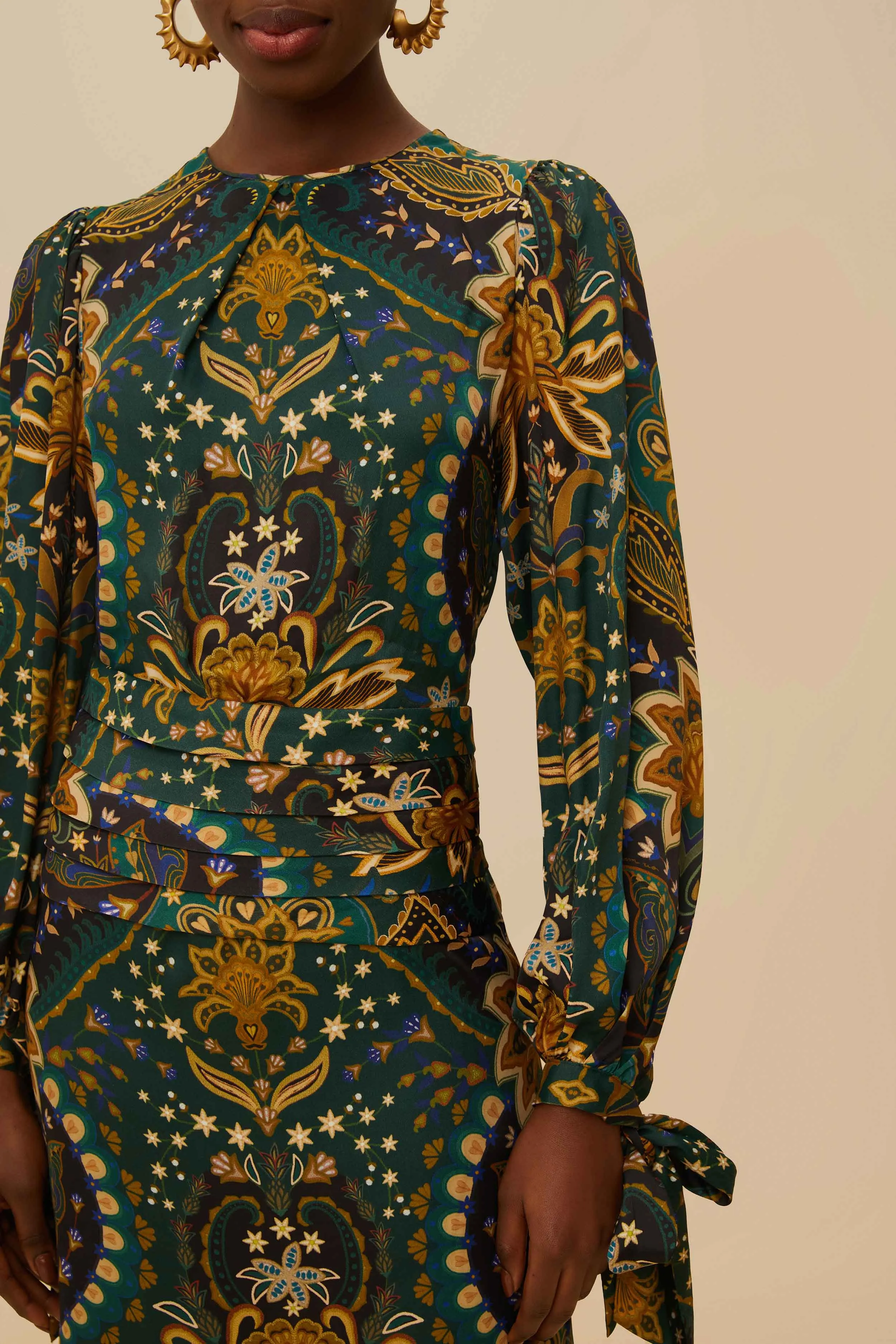 Black Jaipur LENZING™ ECOVERO™ Viscose Maxi Dress sold by FARM Rio product image thumbnail 2