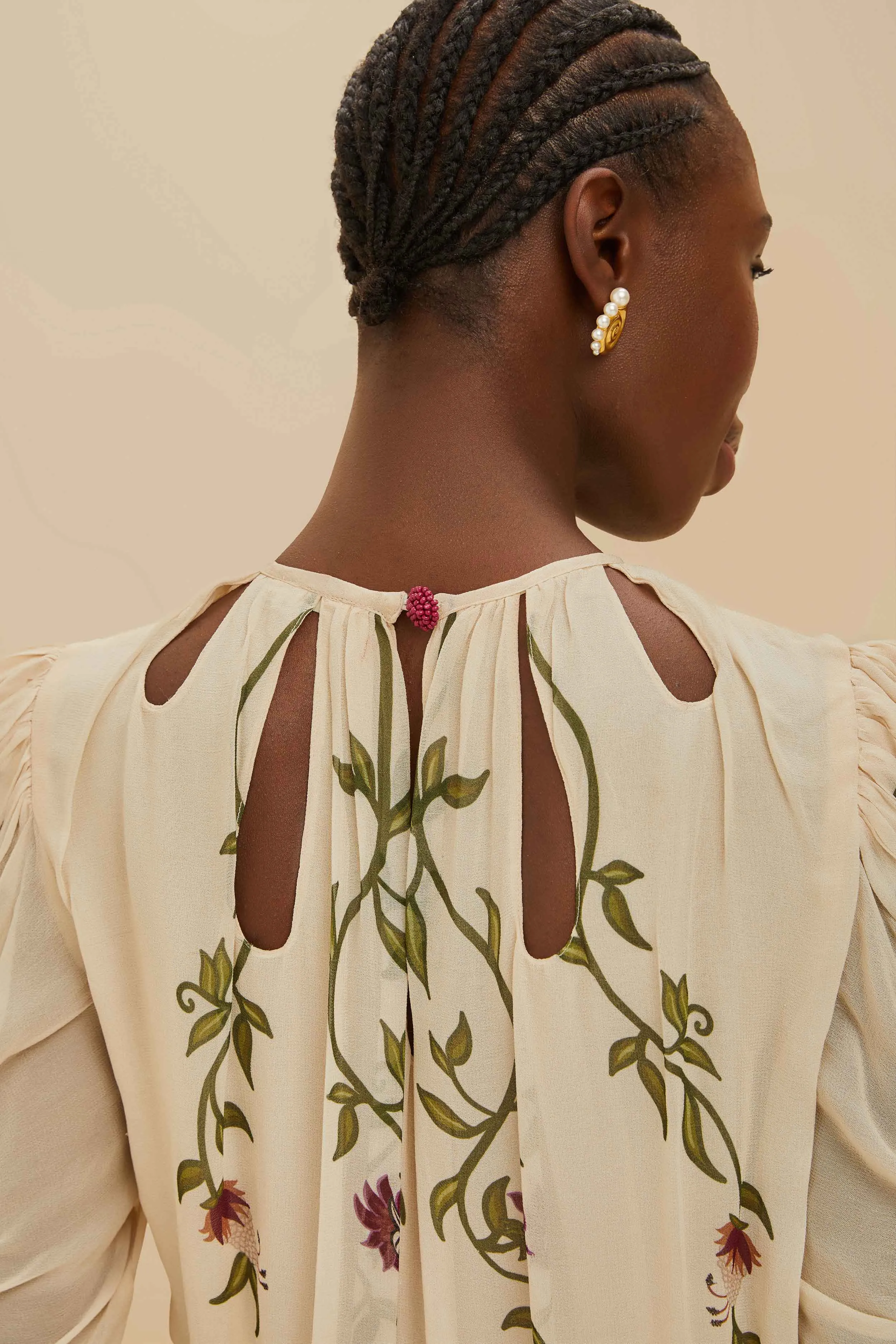 Multicolor Romantic Nature Long Sleeve Maxi Dress sold by FARM Rio product image thumbnail 5