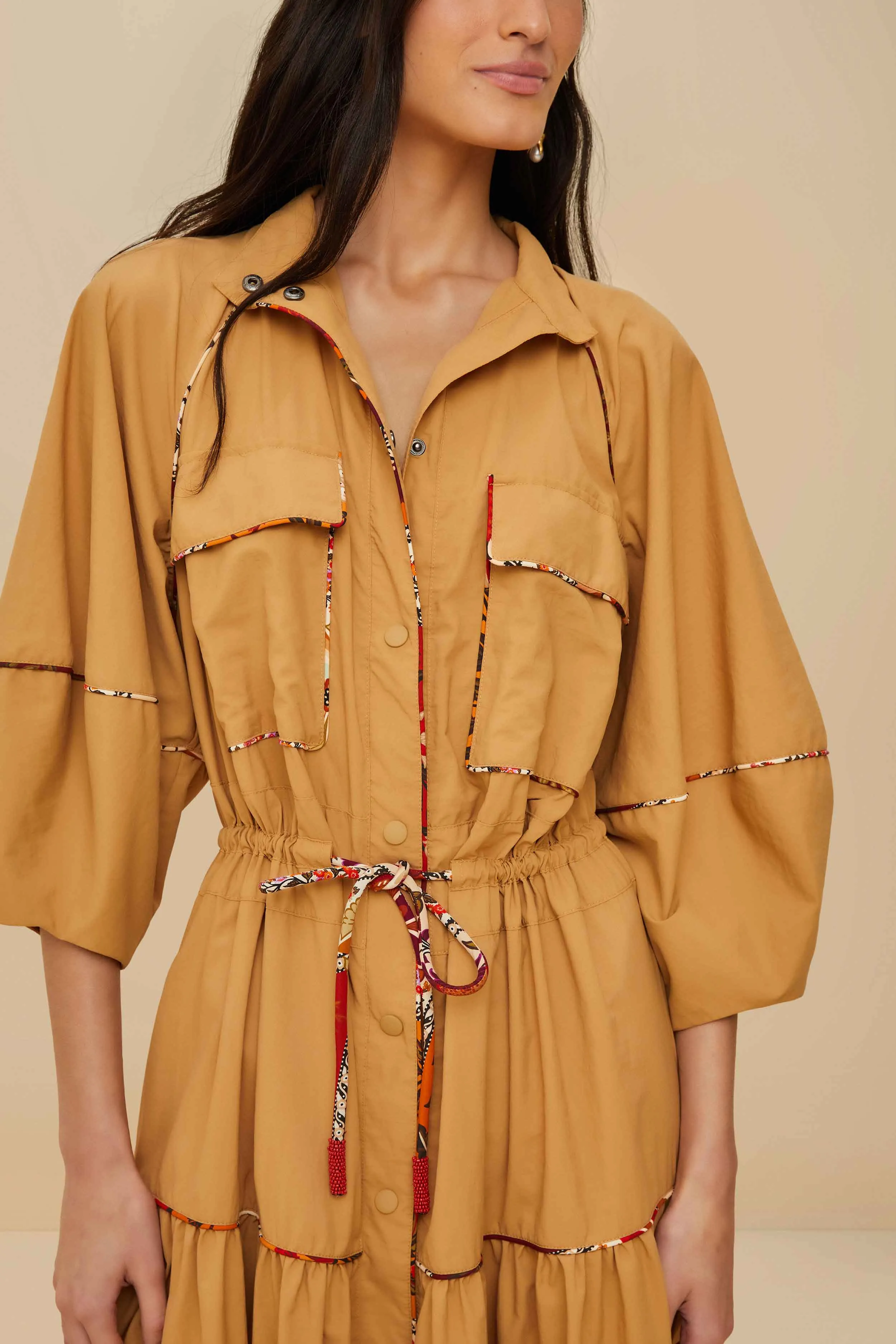 Caramel Chemise Midi Dress sold by FARM Rio product image thumbnail 3