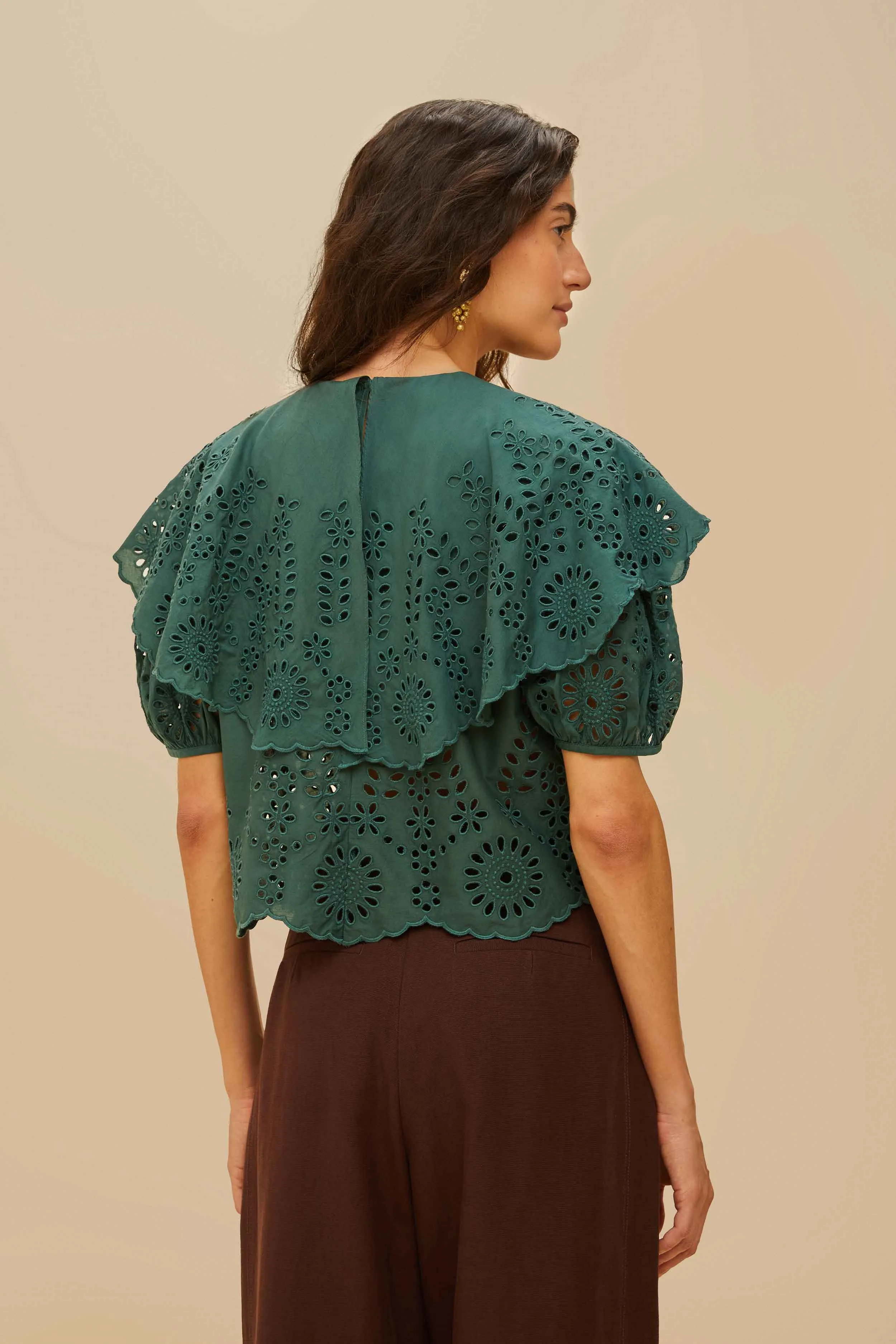 Green Maxi Lace Blouse sold by FARM Rio product image thumbnail 4