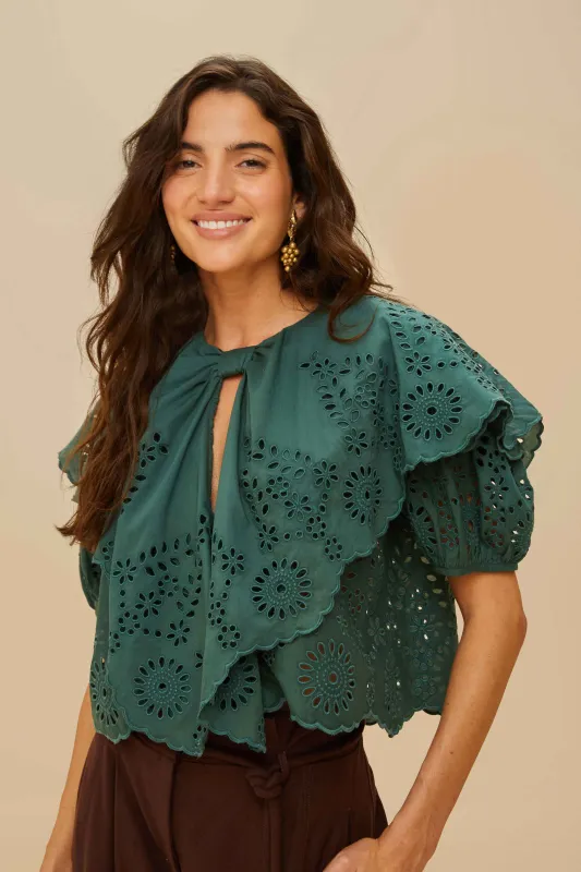 Green Maxi Lace Blouse sold by FARM Rio