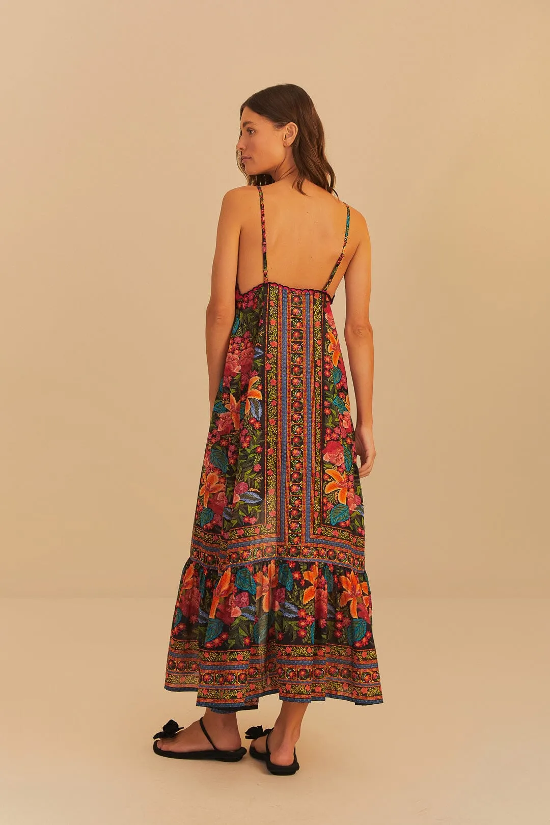 Stitched Garden Long Cover Up sold by FARM Rio product image thumbnail 4